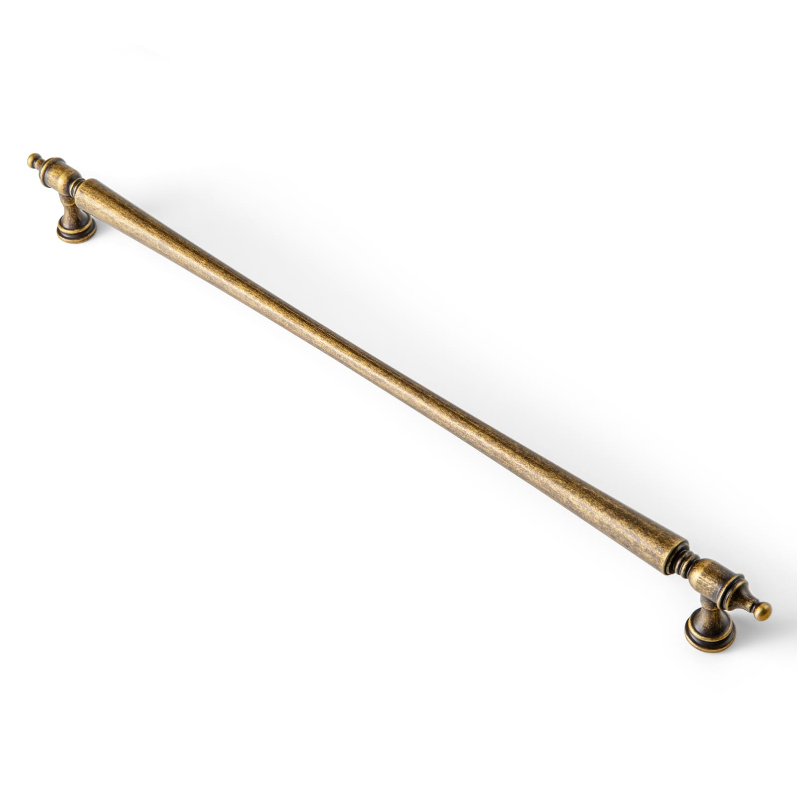 Goo-Ki Antique Brass / 12.6'' Hole Center / 6 Pack Ornate Tapered Cabinet Handle with Sculpted Detailing Vintage Hardware for Kitchen