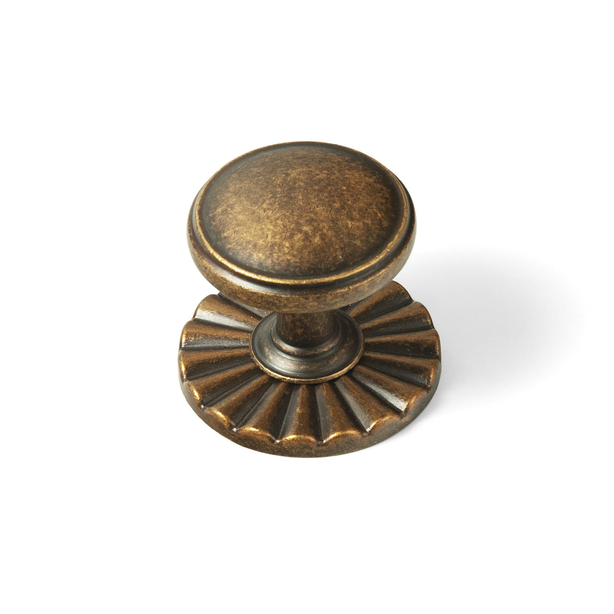 Goo-Ki Antique Brass / 2317 / 6 Pack Vintage Retro Bronze Drawer Knob Kitchen Hardware Single Hole Cabinet Knobs with Back Plate