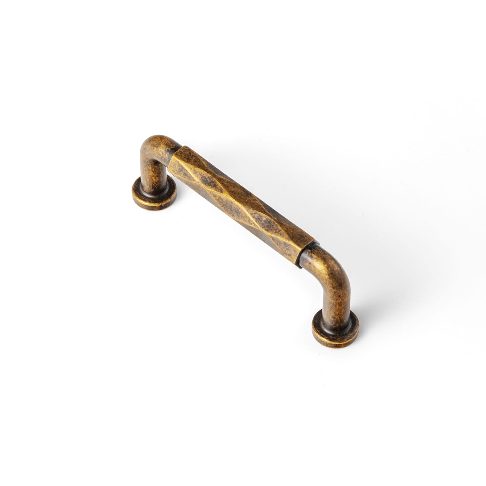 Goo-Ki Antique Brass / 3'' Hole Center / 6 Pack Twisted Design Decorative Zinc Alloy Cabinet Handles for Kitchen Cabinets