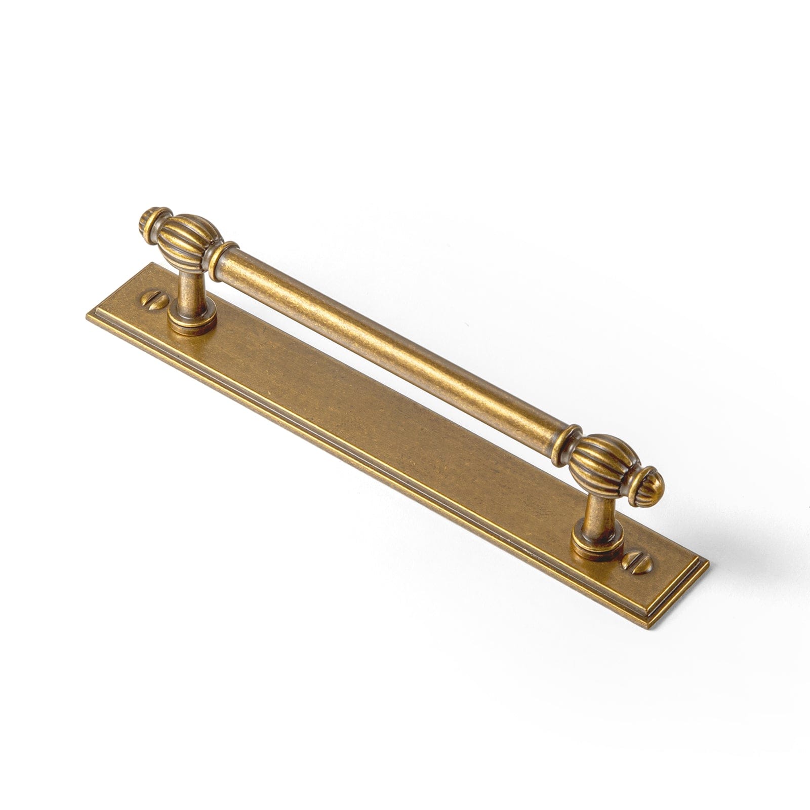 Goo-Ki Antique Brass / 5'' Hole Center with Back Plate G015 / 2 Pack Luxury Decorative Antique Brass Cabinet Handles Stylish Accents for Modern Cabinet Design