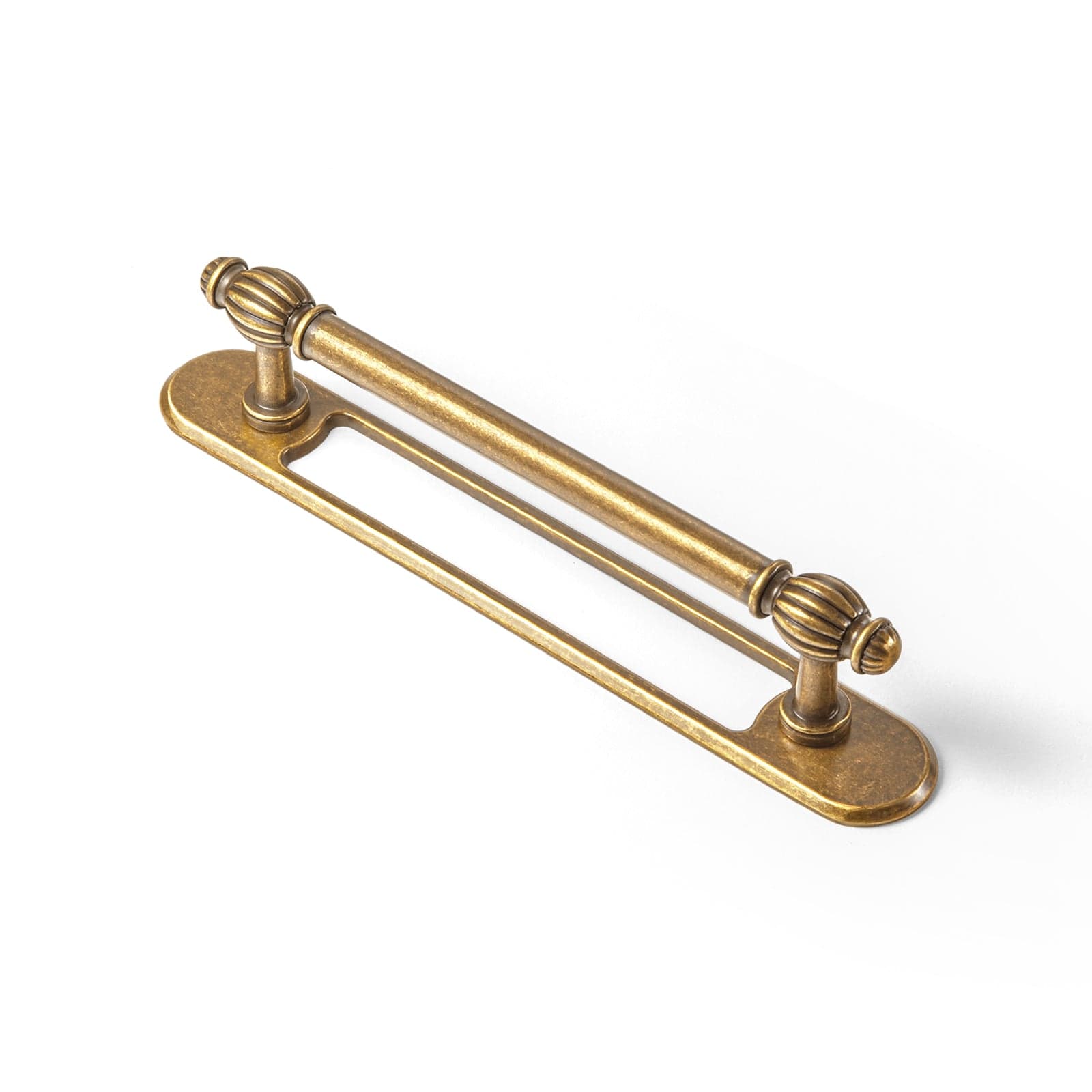 Goo-Ki Antique Brass / 5'' Hole Center with Back Plate G021 / 2 Pack Luxury Decorative Antique Brass Cabinet Handles Stylish Accents for Modern Cabinet Design