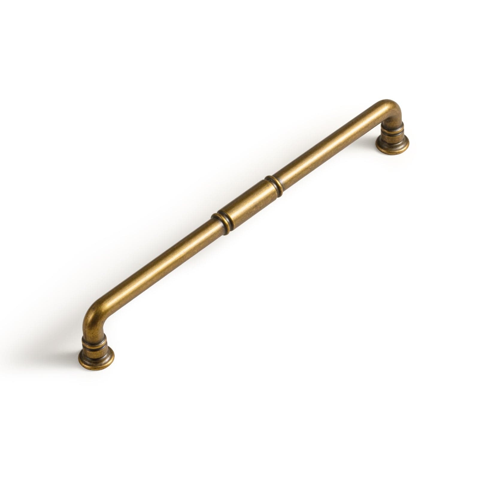 Goo-Ki Antique Brass / 7.6'' Hole Center / 6 Pack Vintage Brass Pipe Style Cabinet Handles for Modern - Rustic Interiors