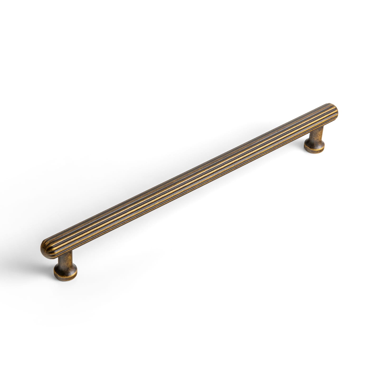 Goo-Ki Antique Brass / 7.6'' Hole Center / 6 Pack Vintage Fluted Cabinet Pull Handles Zinc Alloy Ribbed Drawer Bar Pull for Kitchen Cupboard Bathroom Vanity