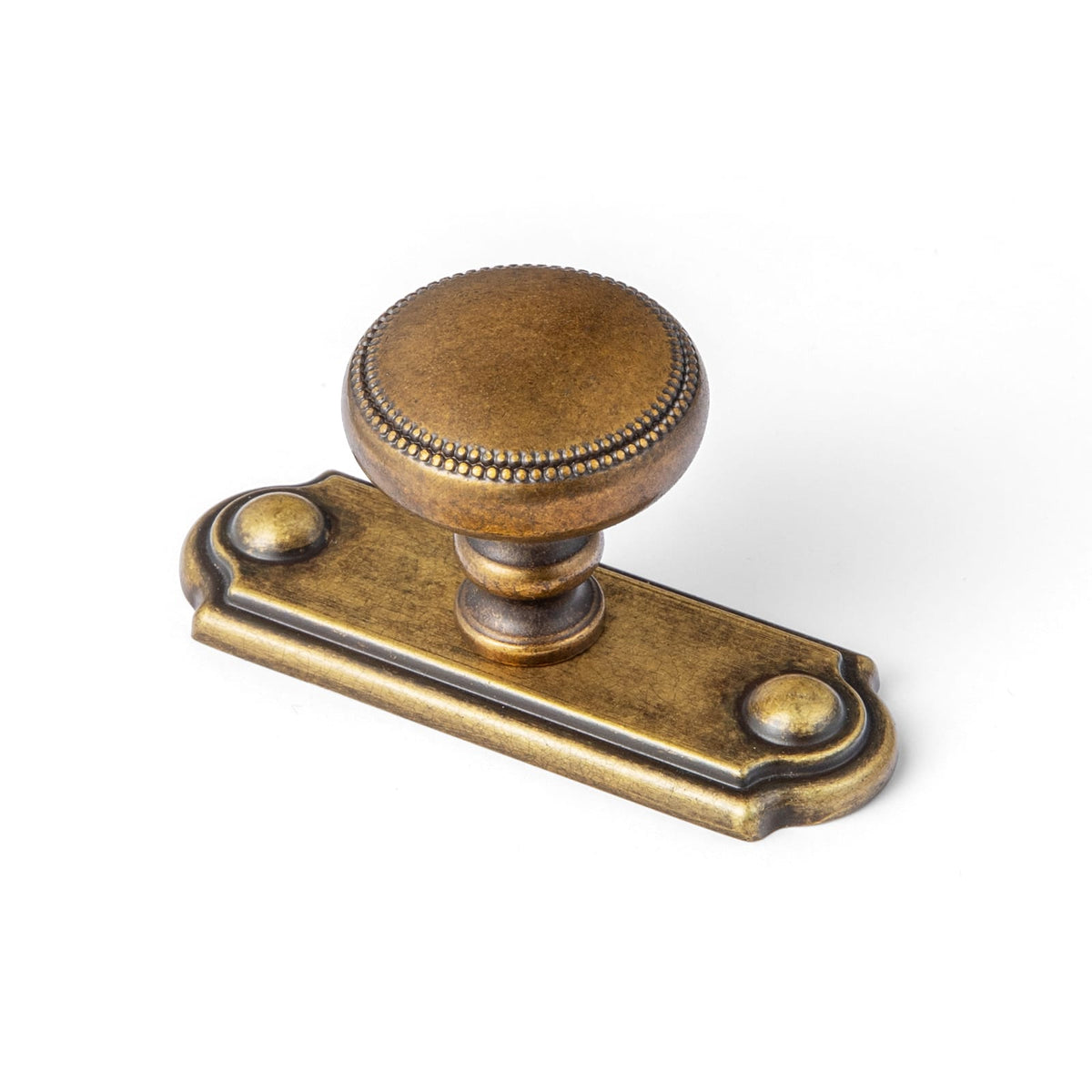 Goo-Ki Antique Brass / C / 6 Pack Classic Zinc Alloy Cabinet Knobs with Beaded Edge Vintage Style Drawer Hardware