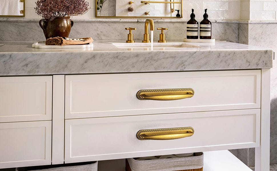 Goo-Ki Antique Brass Cabinet Handles Timeless Drawer Pulls for Classic Furniture Revival