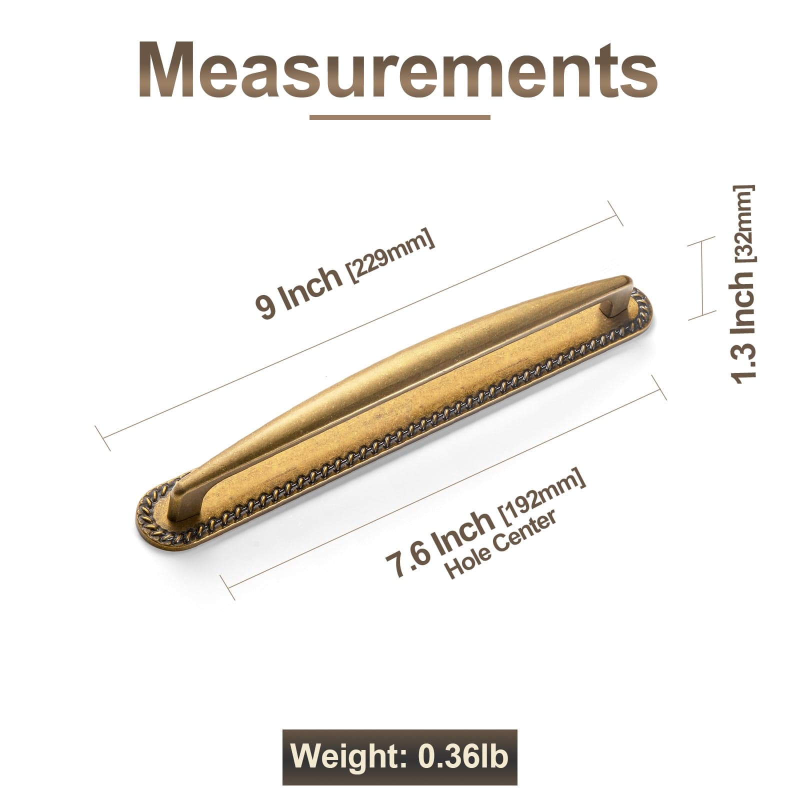Goo-Ki Antique Brass Cabinet Handles Timeless Drawer Pulls for Classic Furniture Revival