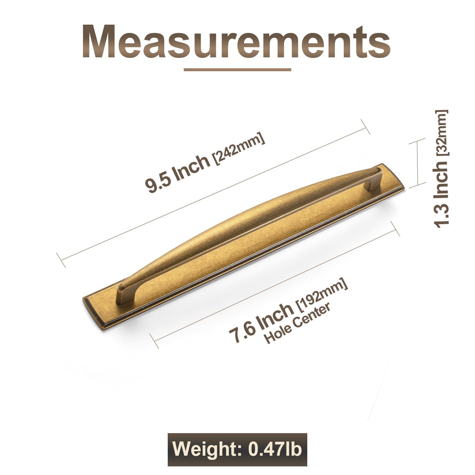 Goo-Ki Antique Brass Cabinet Handles Timeless Drawer Pulls for Classic Furniture Revival