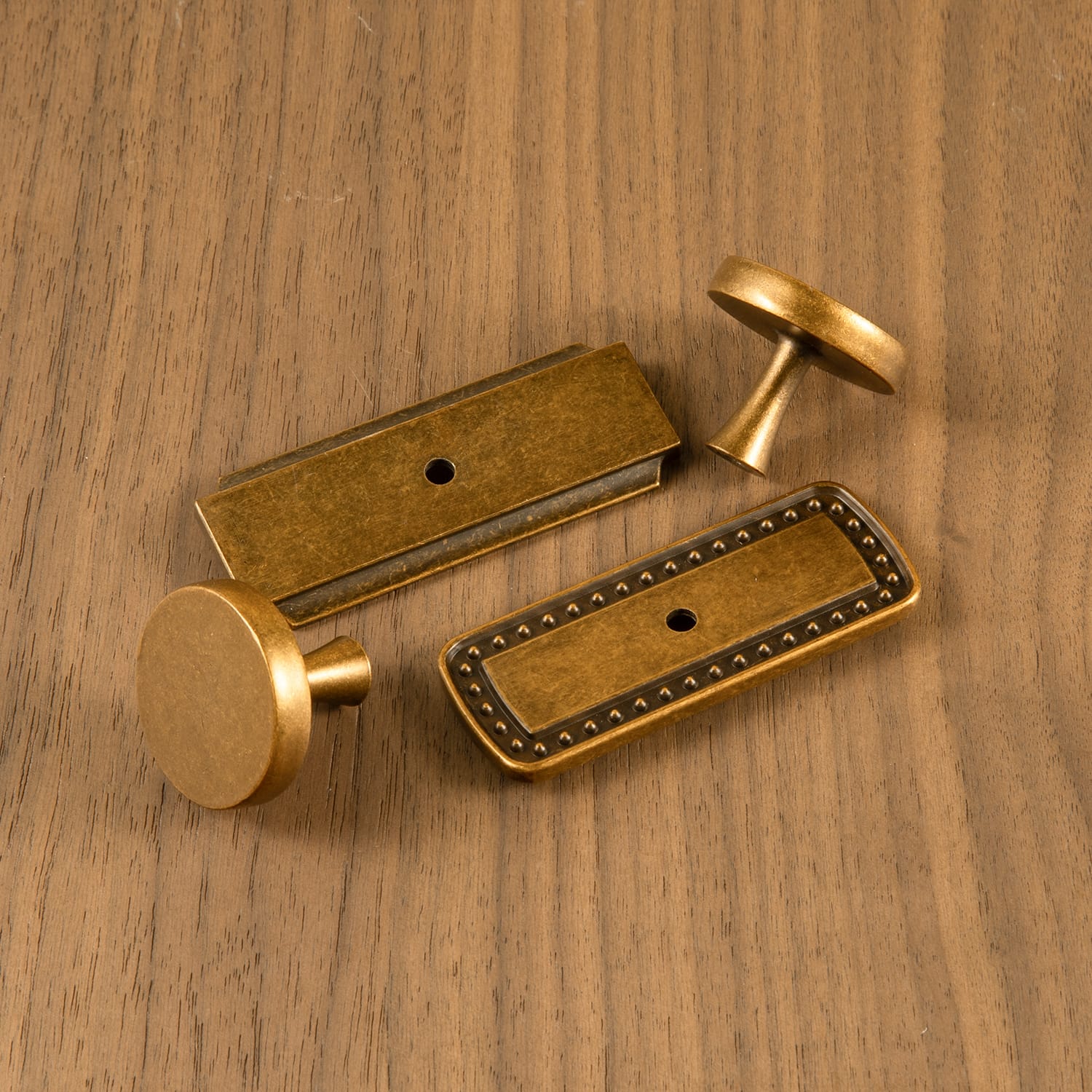 Goo-Ki Antique Brass Cabinet Knobs with Back Plates Ornate Cabinet Pulls for Kitchen Cabinet Hardware
