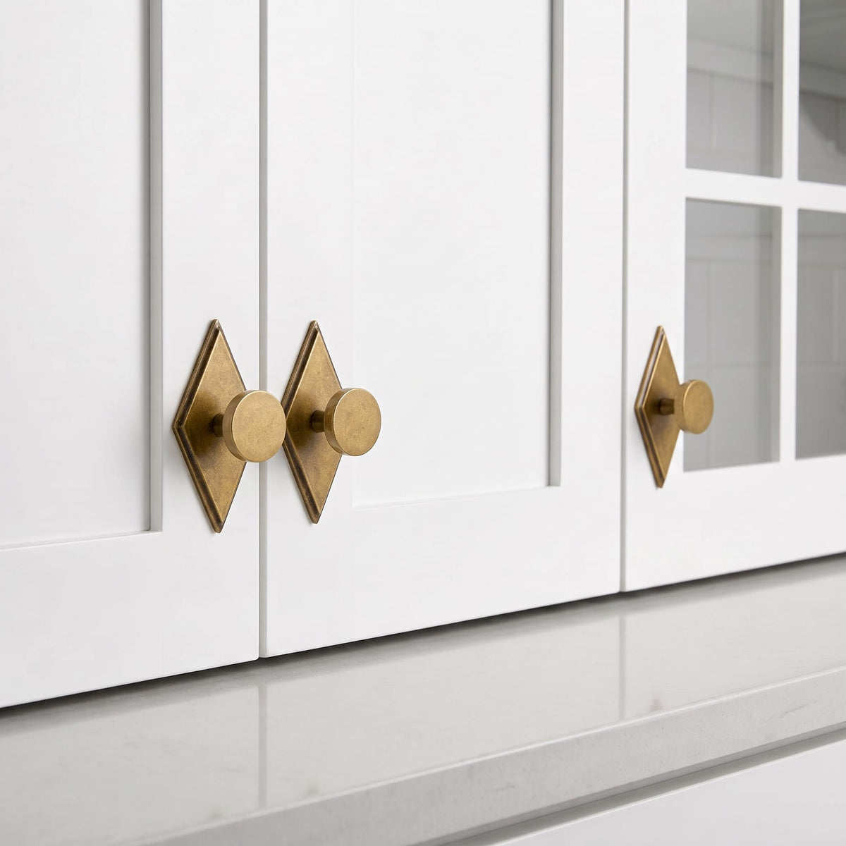 Goo-Ki Antique Brass Cabinet Knobs with Back Plates Ornate Cabinet Pulls for Kitchen Cabinet Hardware