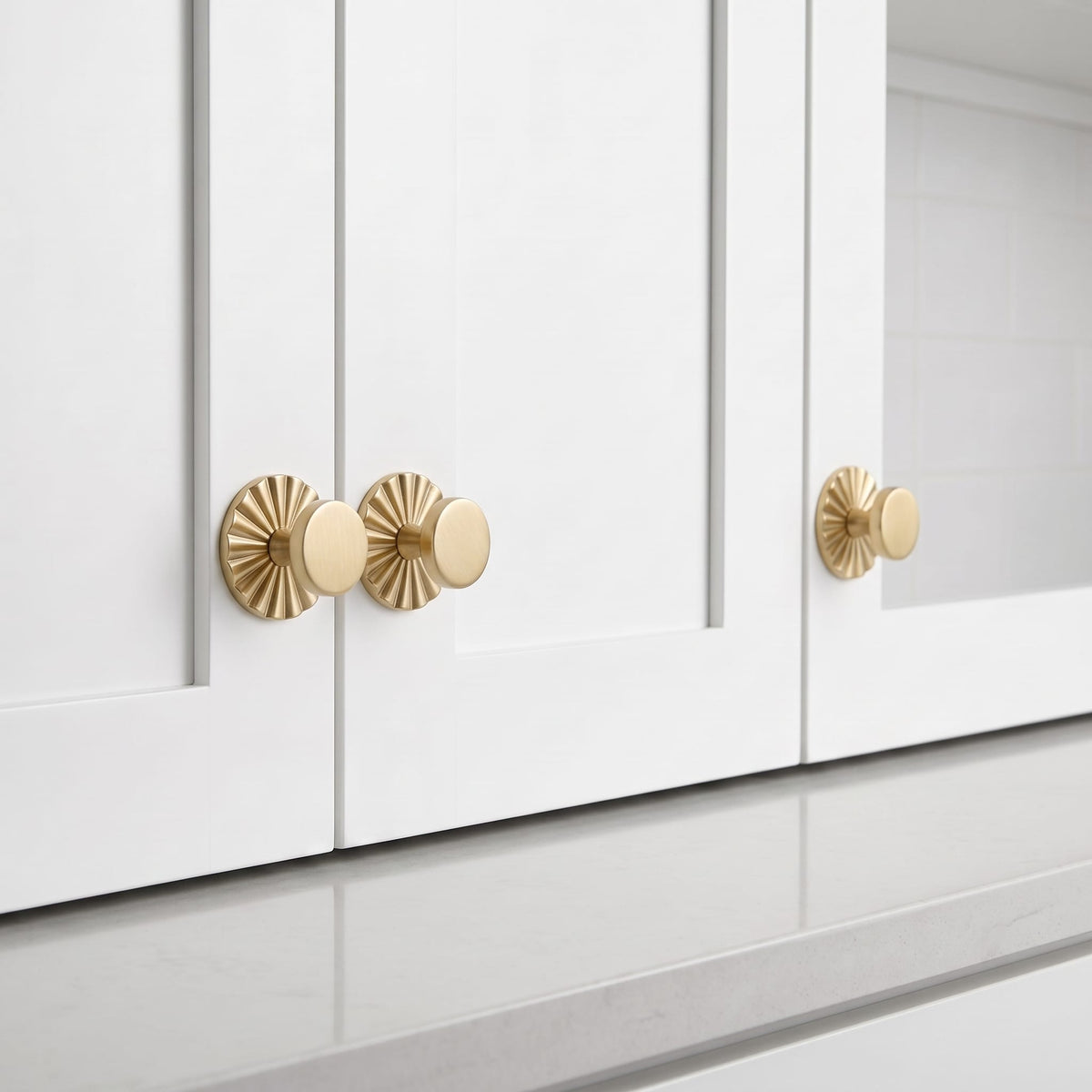 Goo-Ki Antique Brass Cabinet Knobs with Back Plates Ornate Cabinet Pulls for Kitchen Cabinet Hardware