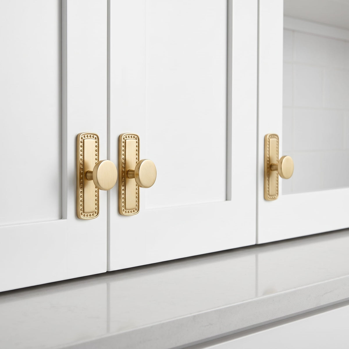 Goo-Ki Antique Brass Cabinet Knobs with Back Plates Ornate Cabinet Pulls for Kitchen Cabinet Hardware