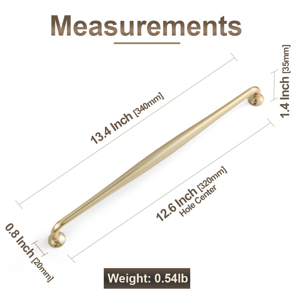 Goo-Ki Antique Brass Cabinet Pulls Solid Drawer Handles for Kitchen