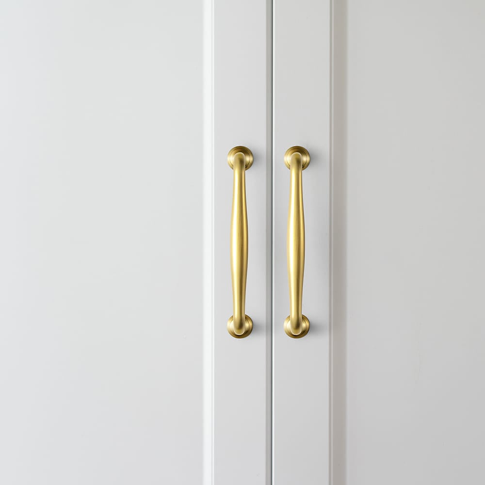 Goo-Ki Antique Brass Cabinet Pulls Solid Drawer Handles for Kitchen