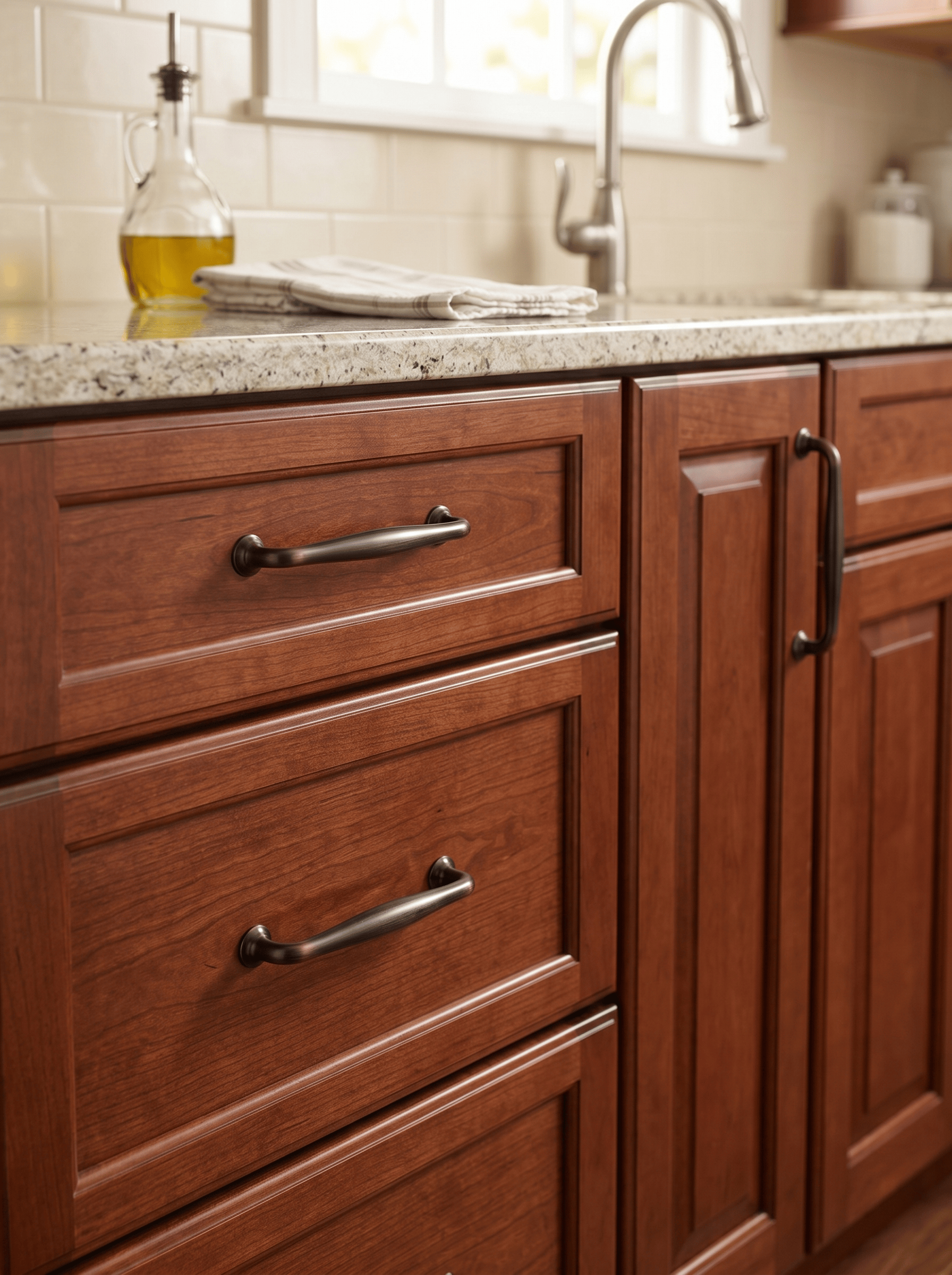 Goo-Ki Antique Brass Cabinet Pulls Solid Drawer Handles for Kitchen