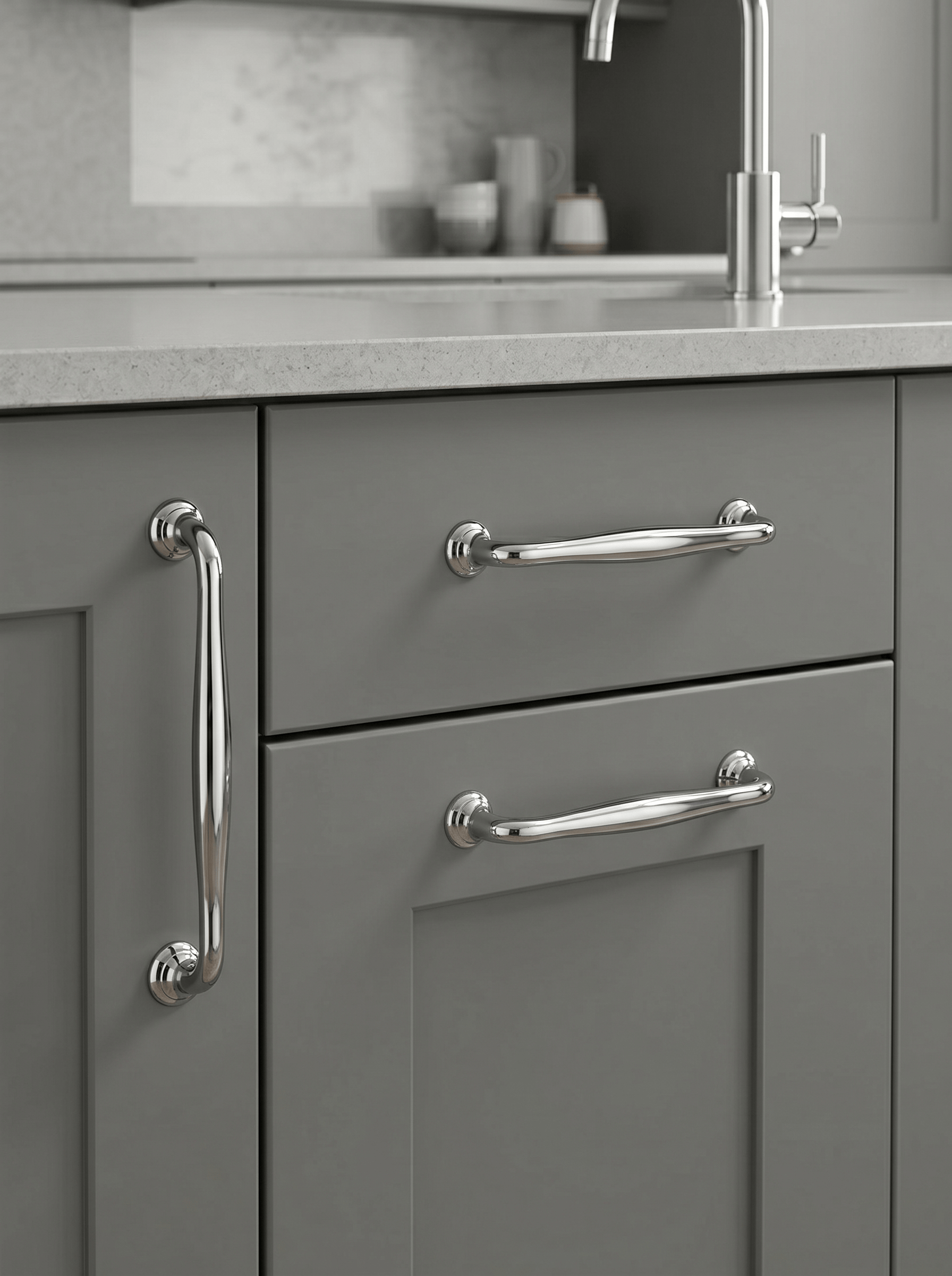 Goo-Ki Antique Brass Cabinet Pulls Solid Drawer Handles for Kitchen