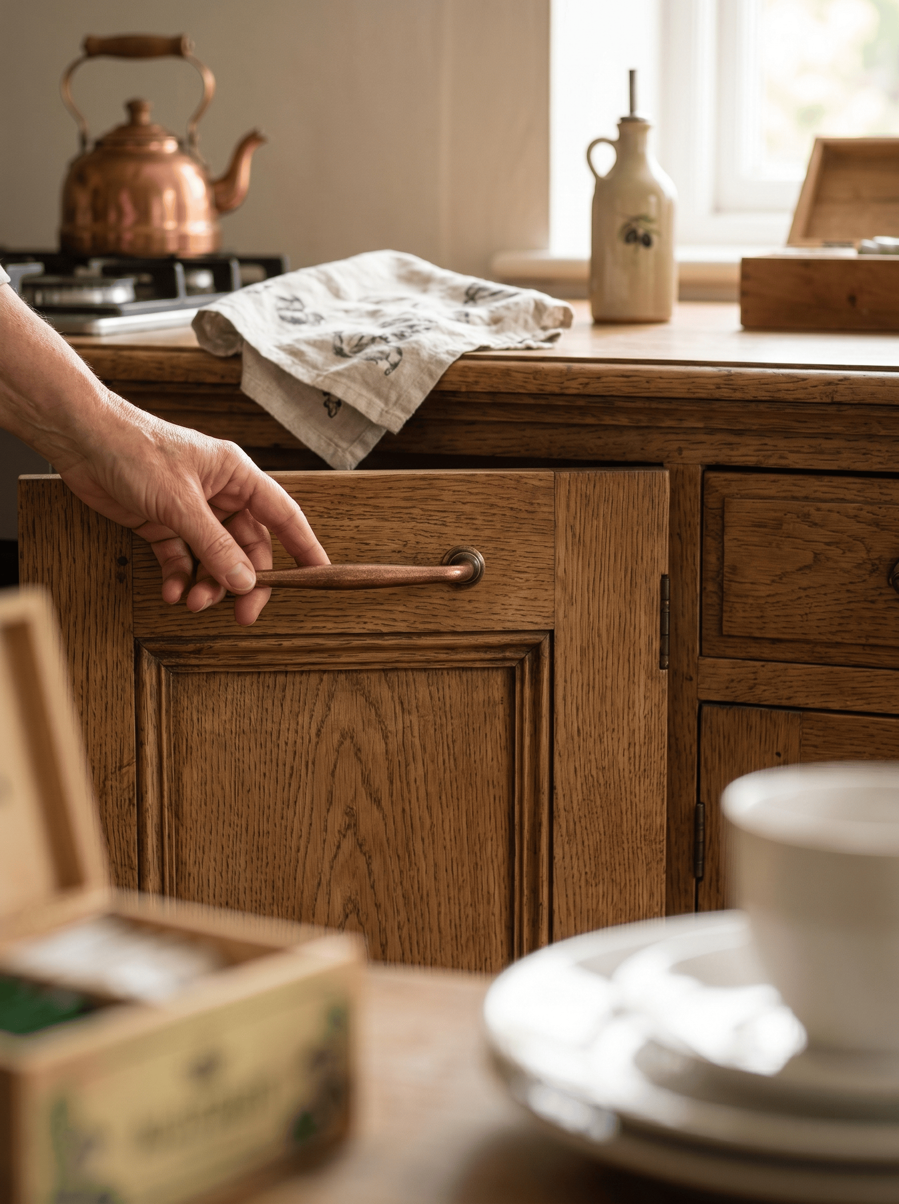 Goo-Ki Antique Brass Cabinet Pulls Solid Drawer Handles for Kitchen