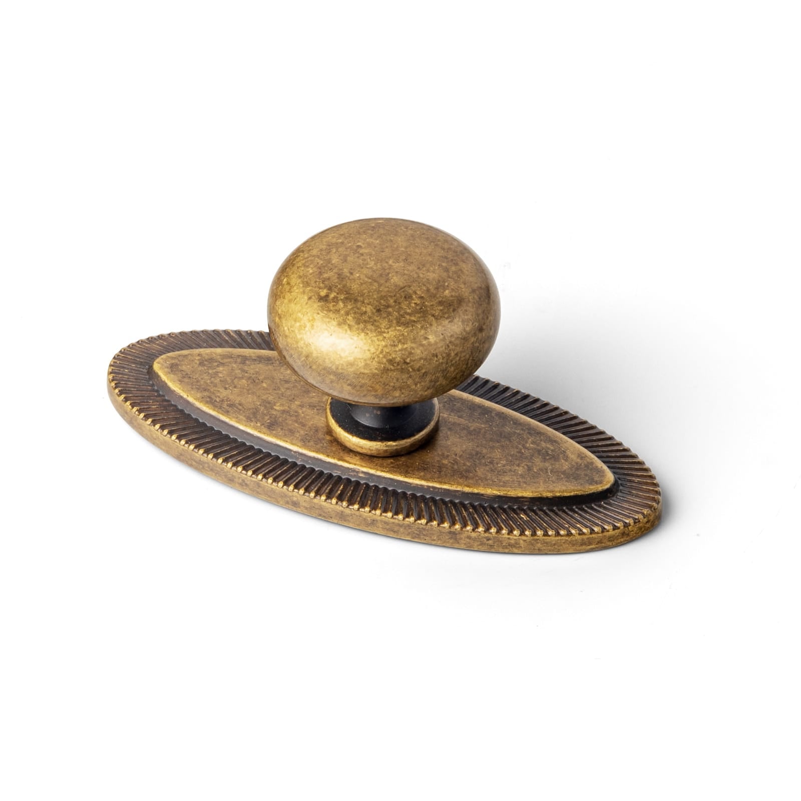 Goo-Ki Antique Brass / E / 6 Pack 1.14" Diameter Mushroom Knob