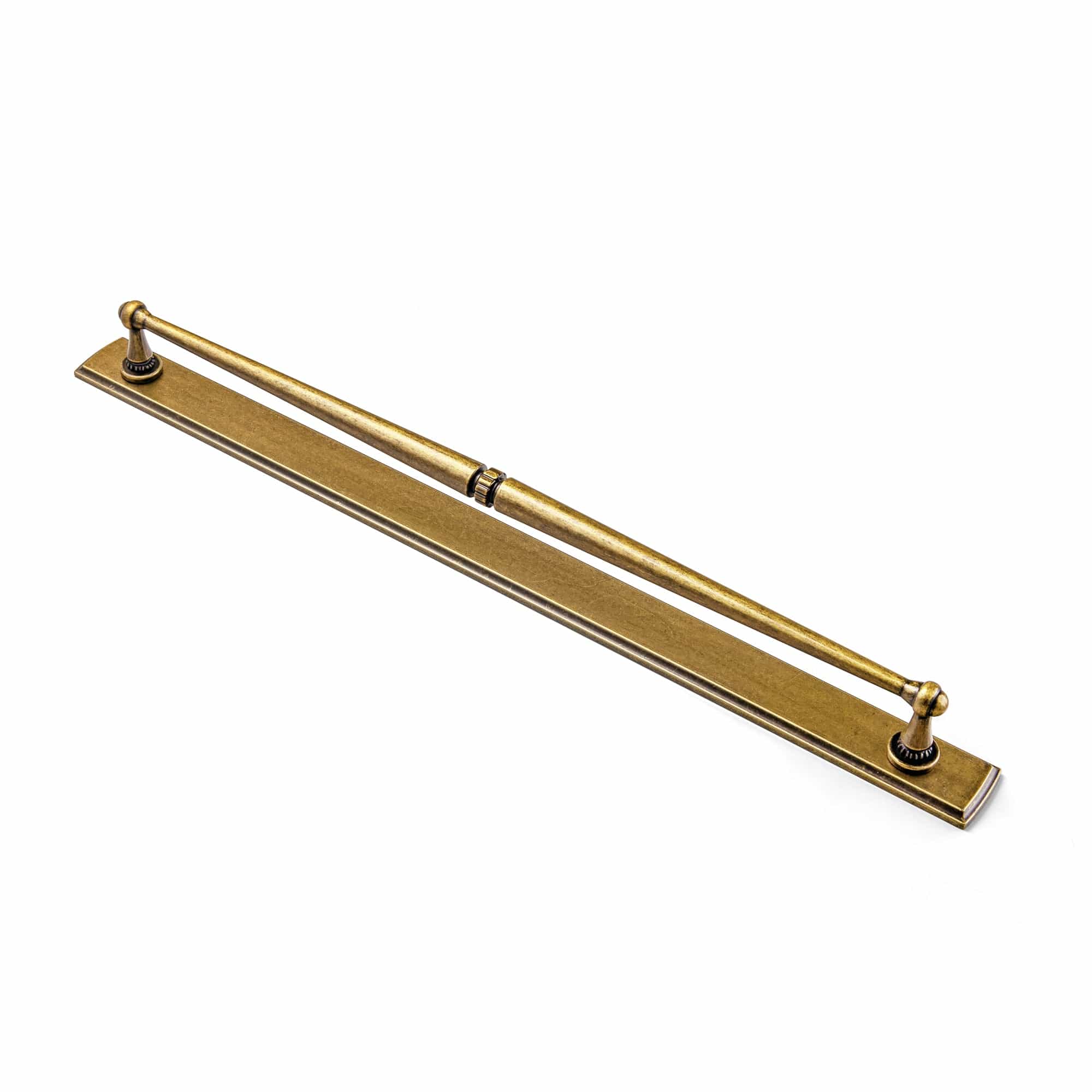 Goo-Ki Antique Brass / G011 / 12.6'' Hole Center 2 Pack Ornate Vintage Brass Drawer Pulls - Classic Cabinet Handles with Decorative Back Plates