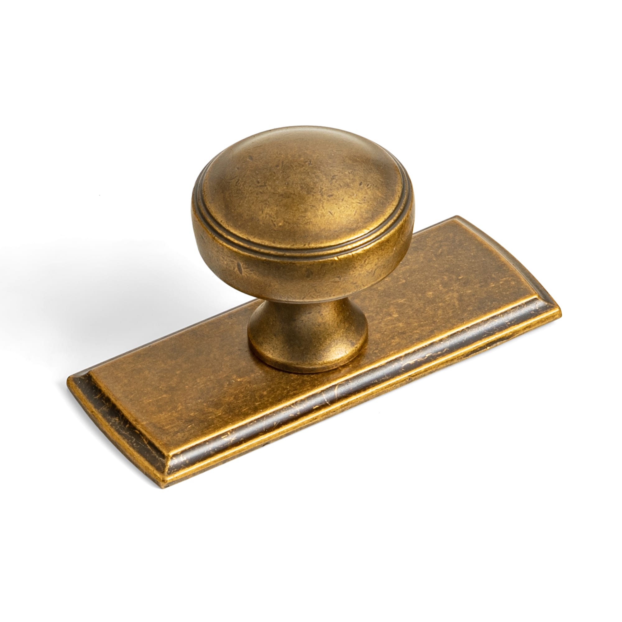 Goo-Ki Antique Brass / G011 / 6 Pack Ring-Lined Round Dome Cabinet Hardware Zinc Alloy Ball-Shaped Cabinet Knobs