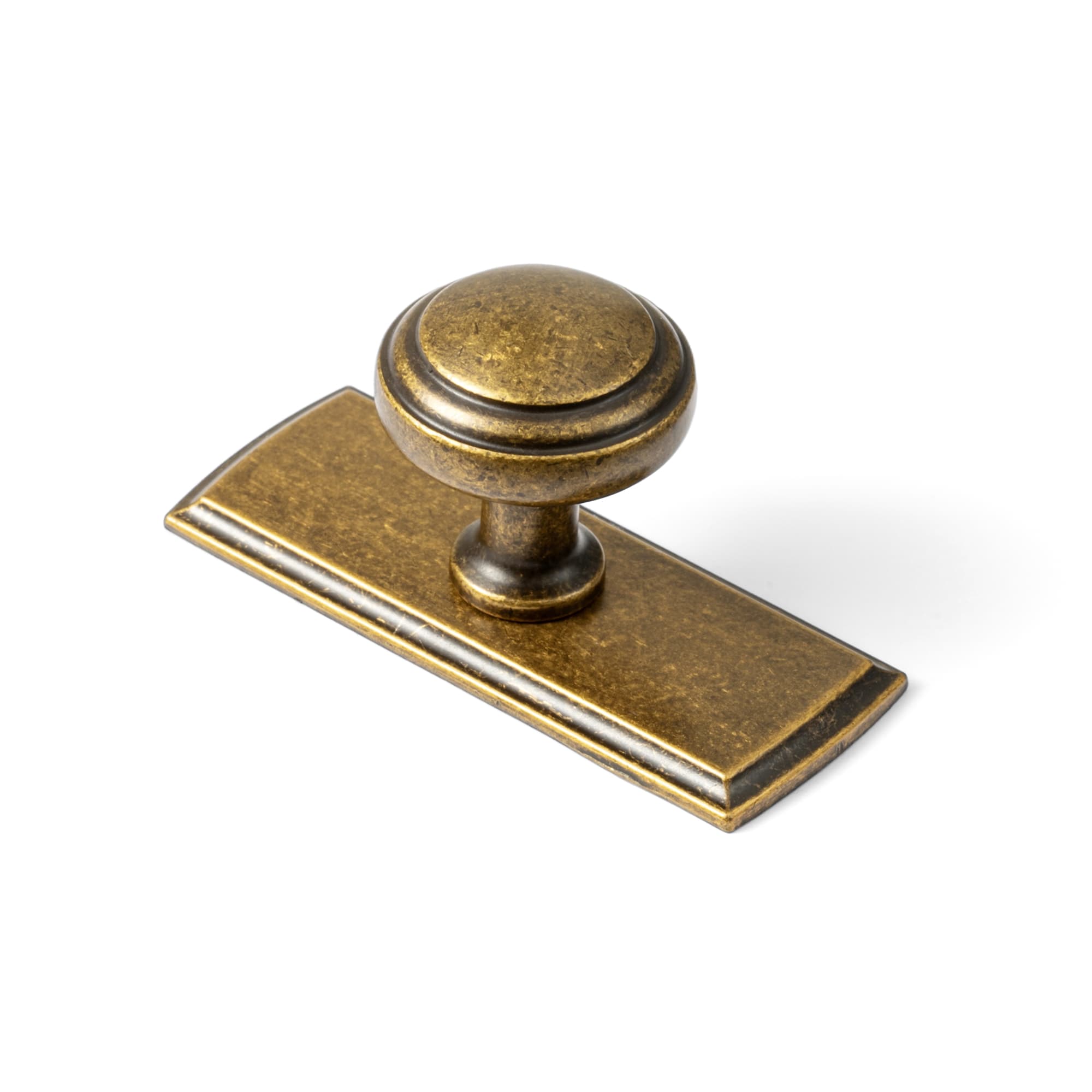 Goo-Ki Antique Brass / G011 / 6 Pack Round Mushroom Cabinet Knobs, Solid Zinc Alloy Single Hole Drawer Knobs, Vintage Furniture Hardware