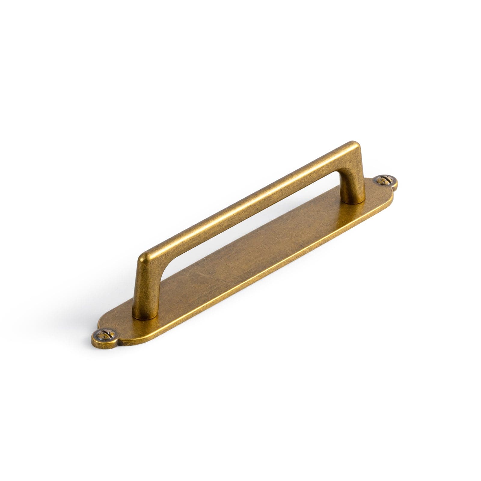 Goo-Ki Antique Brass / G013 / 5'' Hole Center 2 Pack Classic Cabinet Bar Pulls with Back Plate Zinc Alloy Cabinet Handle with Long Back Plate