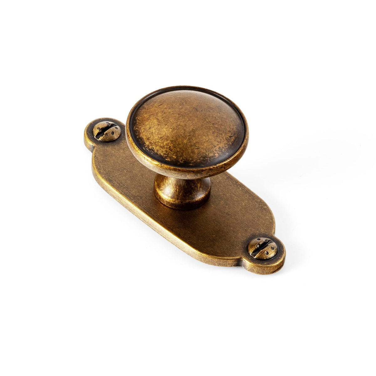 Goo-Ki Antique Brass / G013 / 6 Pack Antique Brass Cabinet Knobs Zinc Alloy Round Drawer Pulls with Vintage Patina Finish Retro Furniture Hardware