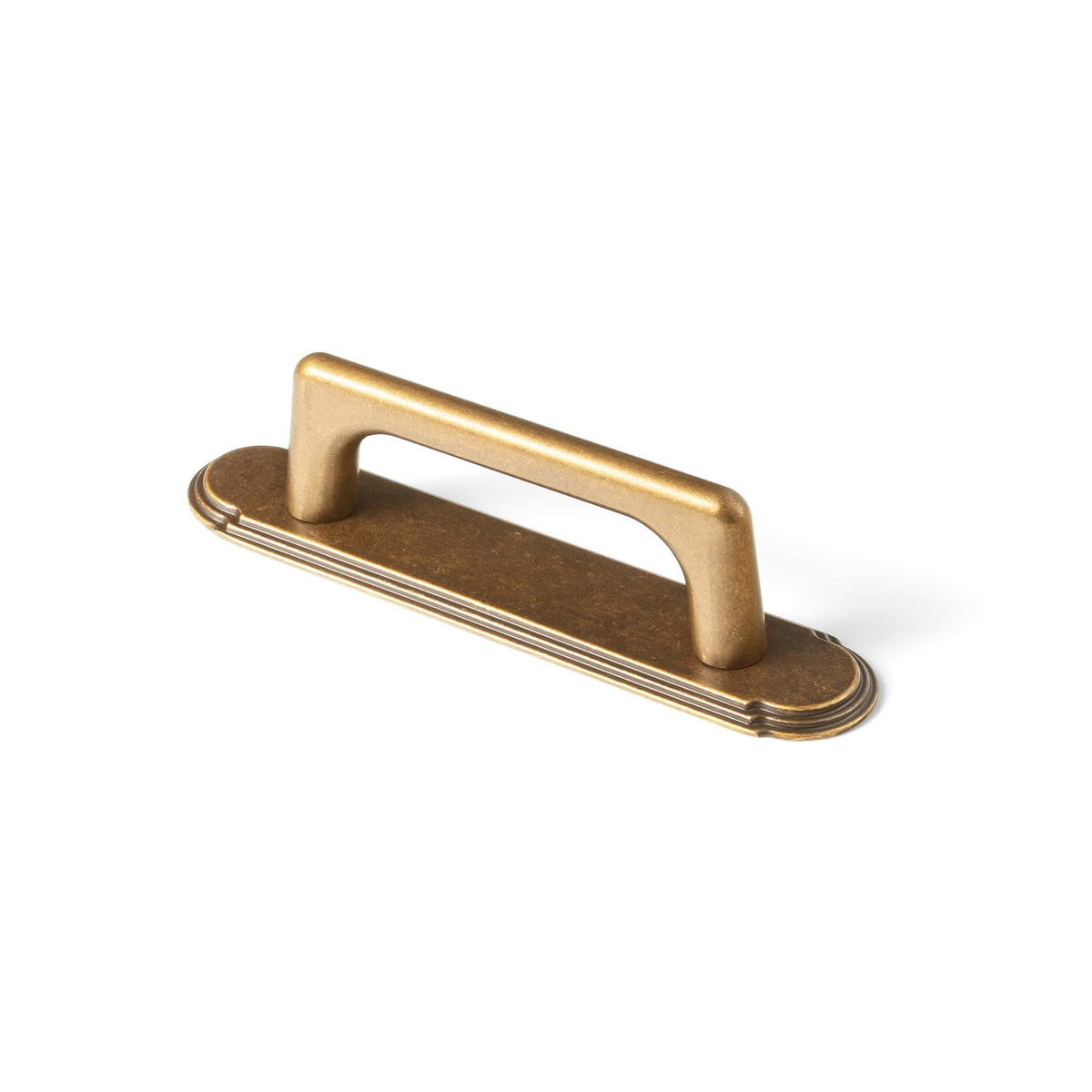 Goo-Ki Antique Brass / G014 / 3'' Hole Center 2 Pack Classic Cabinet Bar Pulls with Back Plate Zinc Alloy Cabinet Handle with Long Back Plate