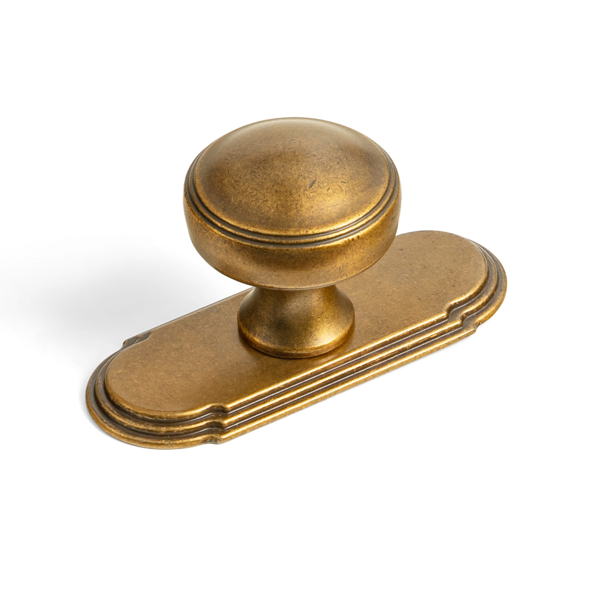 Goo-Ki Antique Brass / G014 / 6 Pack Ring-Lined Round Dome Cabinet Hardware Zinc Alloy Ball-Shaped Cabinet Knobs