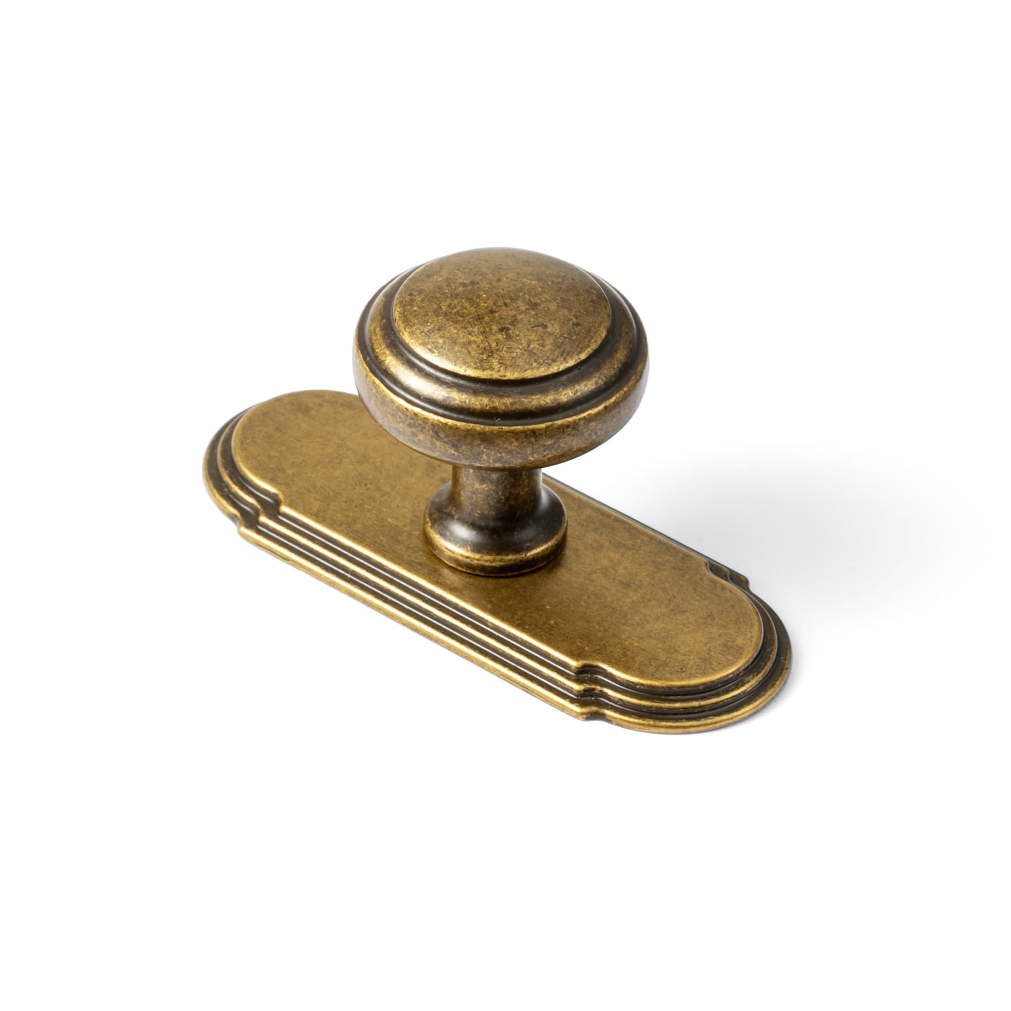 Goo-Ki Antique Brass / G014 / 6 Pack Round Mushroom Cabinet Knobs, Solid Zinc Alloy Single Hole Drawer Knobs, Vintage Furniture Hardware