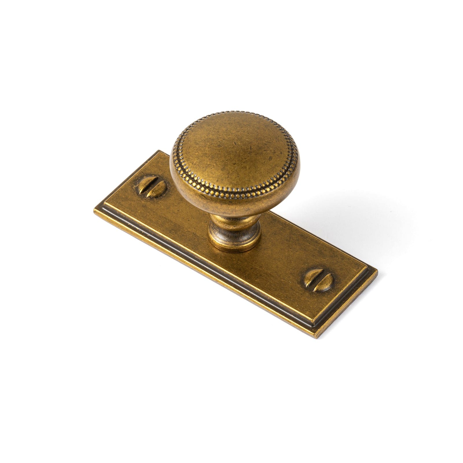 Goo-Ki Antique Brass / G015 / 6 Pack Classic Zinc Alloy Cabinet Knobs with Beaded Edge Vintage Style Drawer Hardware