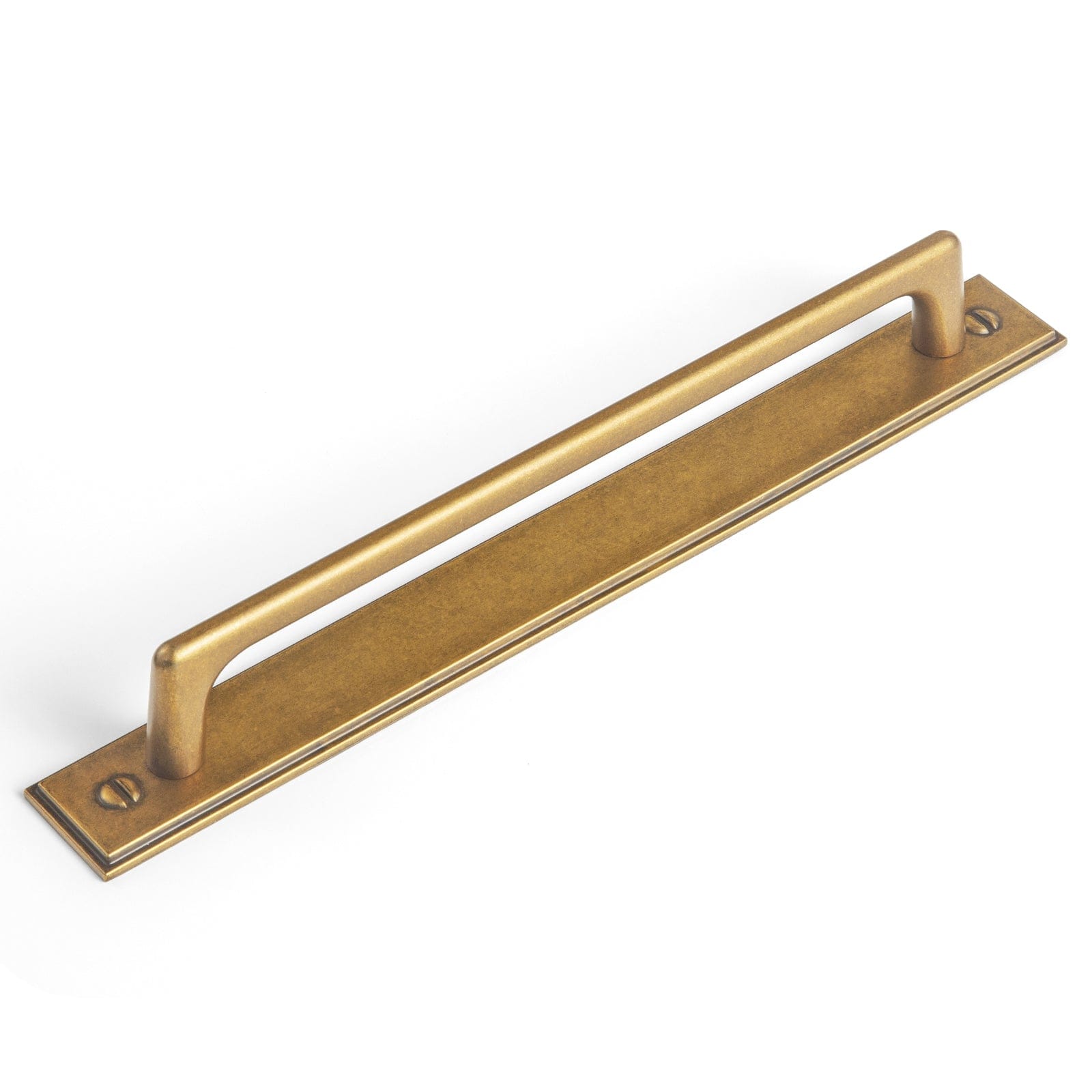 Goo-Ki Antique Brass / G015 / 7.6'' Hole Center 2 Pack Classic Cabinet Bar Pulls with Back Plate Zinc Alloy Cabinet Handle with Long Back Plate