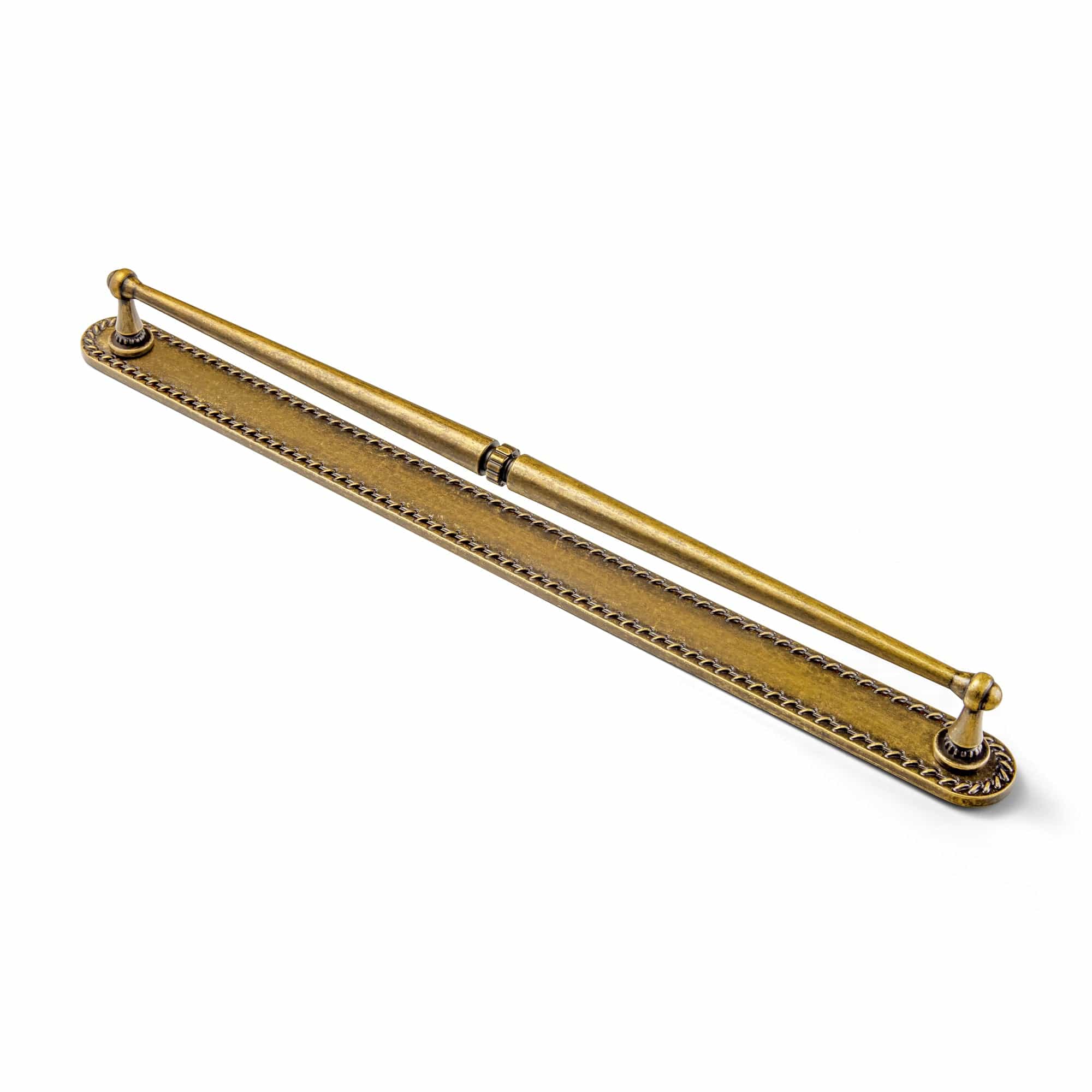 Goo-Ki Antique Brass / G016 / 12.6'' Hole Center 2 Pack Ornate Vintage Brass Drawer Pulls - Classic Cabinet Handles with Decorative Back Plates