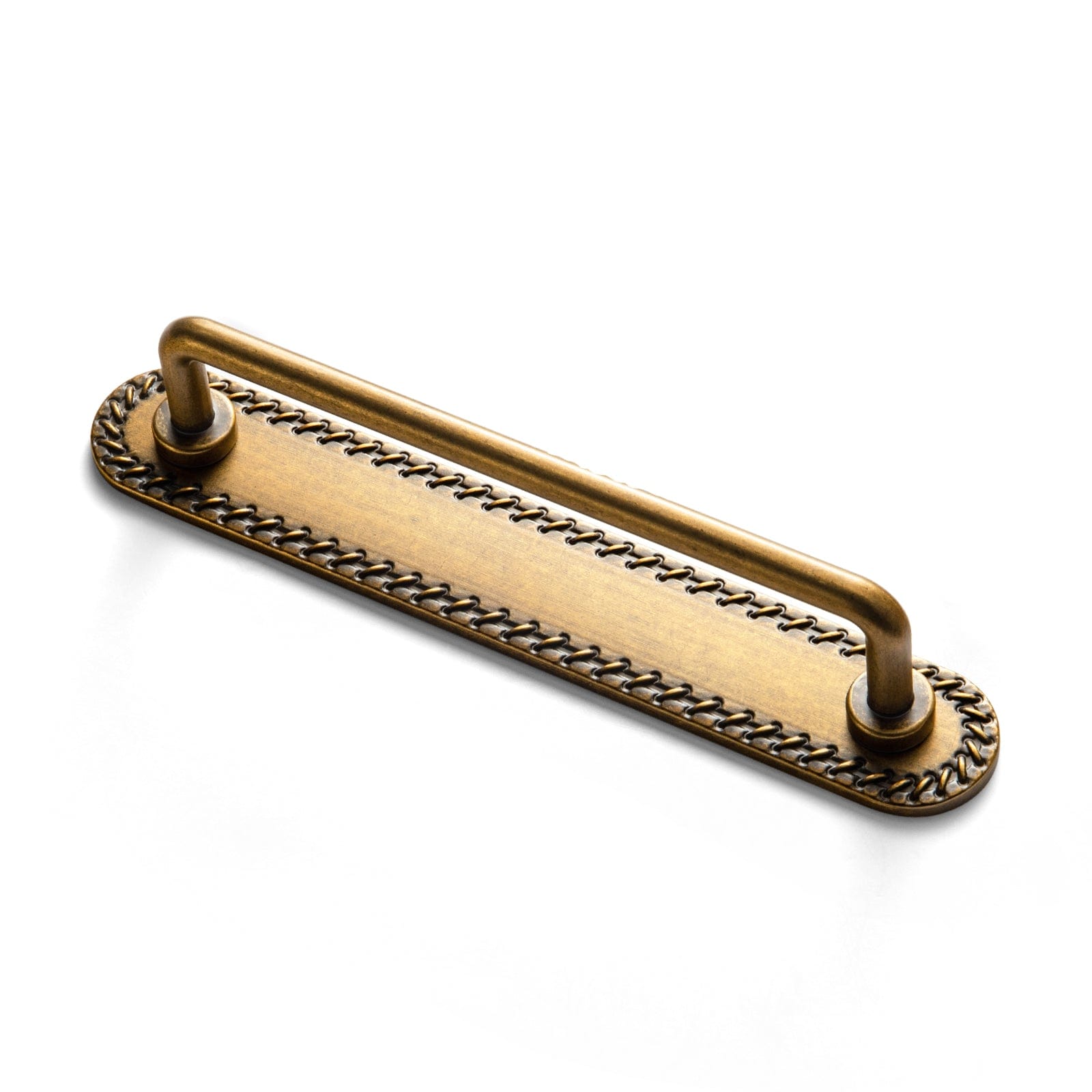 Goo-Ki Antique Brass / G016 / 5'' Hole Center 2 Pack Cabinet Bar Pulls with Back Plate Vintage Drawer Handles Home Improvement Hardware