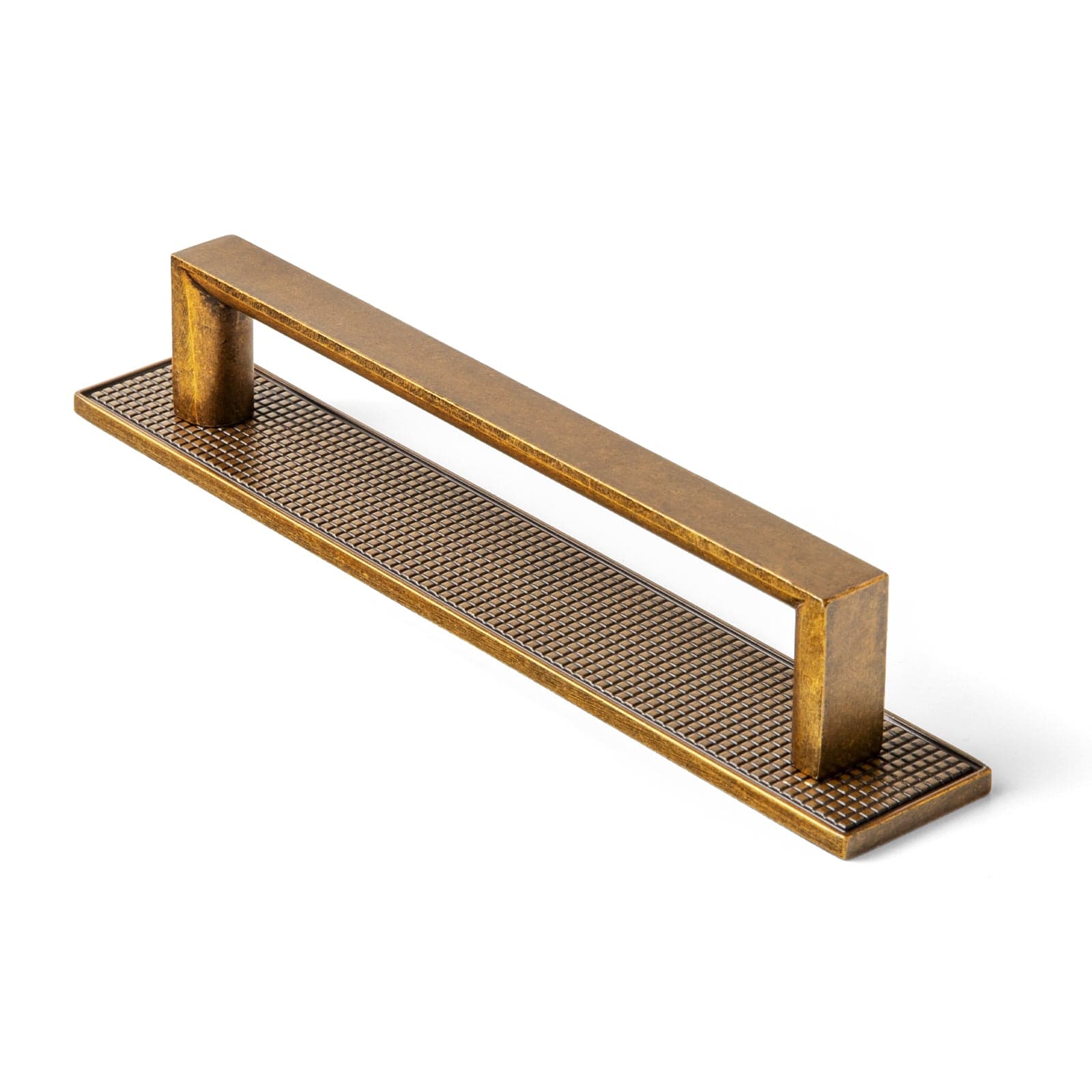 Goo-Ki Antique Brass / G017 / 5'' Hole Center 2 Pack Long Cabinet Bar Pulls with Back Plates Solid Drawer Handles Set