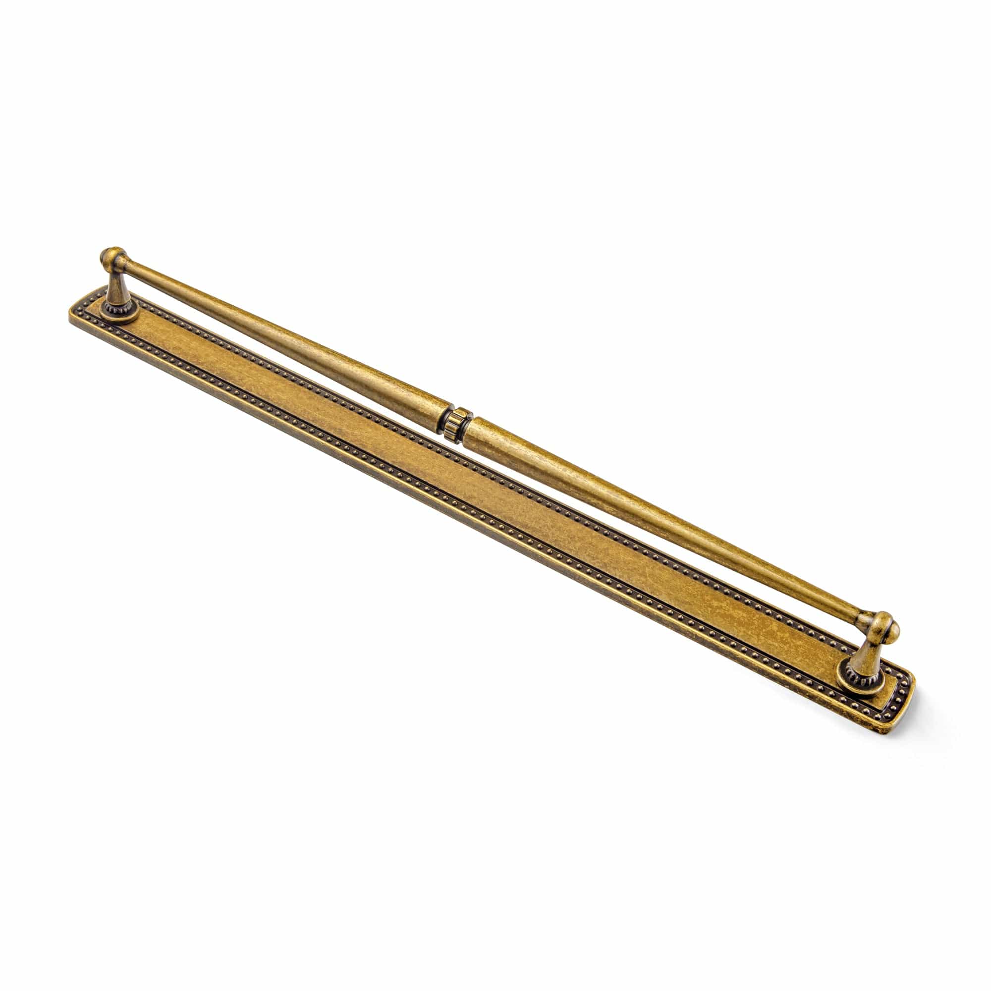 Goo-Ki Antique Brass / G018 / 12.6'' Hole Center 2 Pack Ornate Vintage Brass Drawer Pulls - Classic Cabinet Handles with Decorative Back Plates