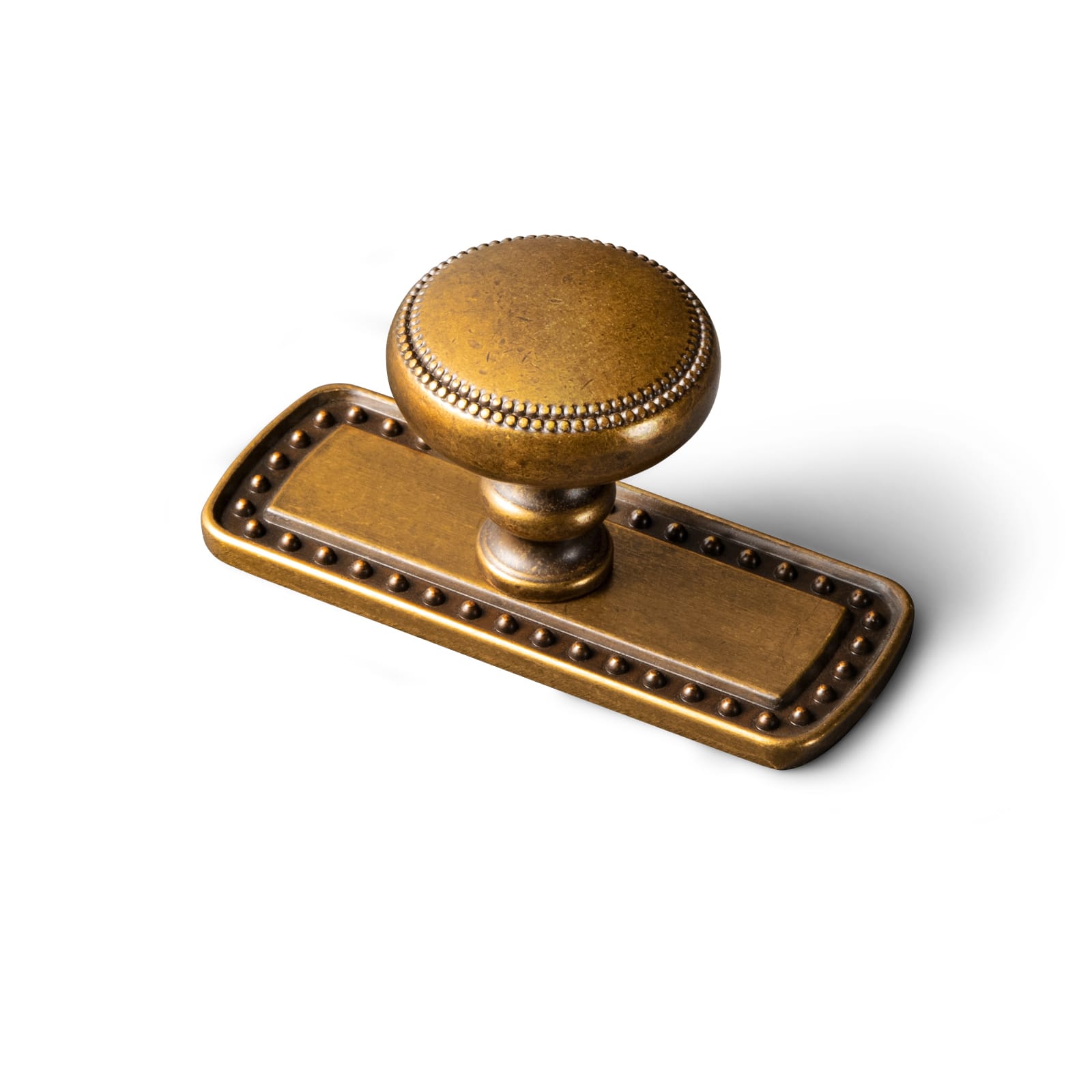 Goo-Ki Antique Brass / G018 / 6 Pack Classic Zinc Alloy Cabinet Knobs with Beaded Edge Vintage Style Drawer Hardware