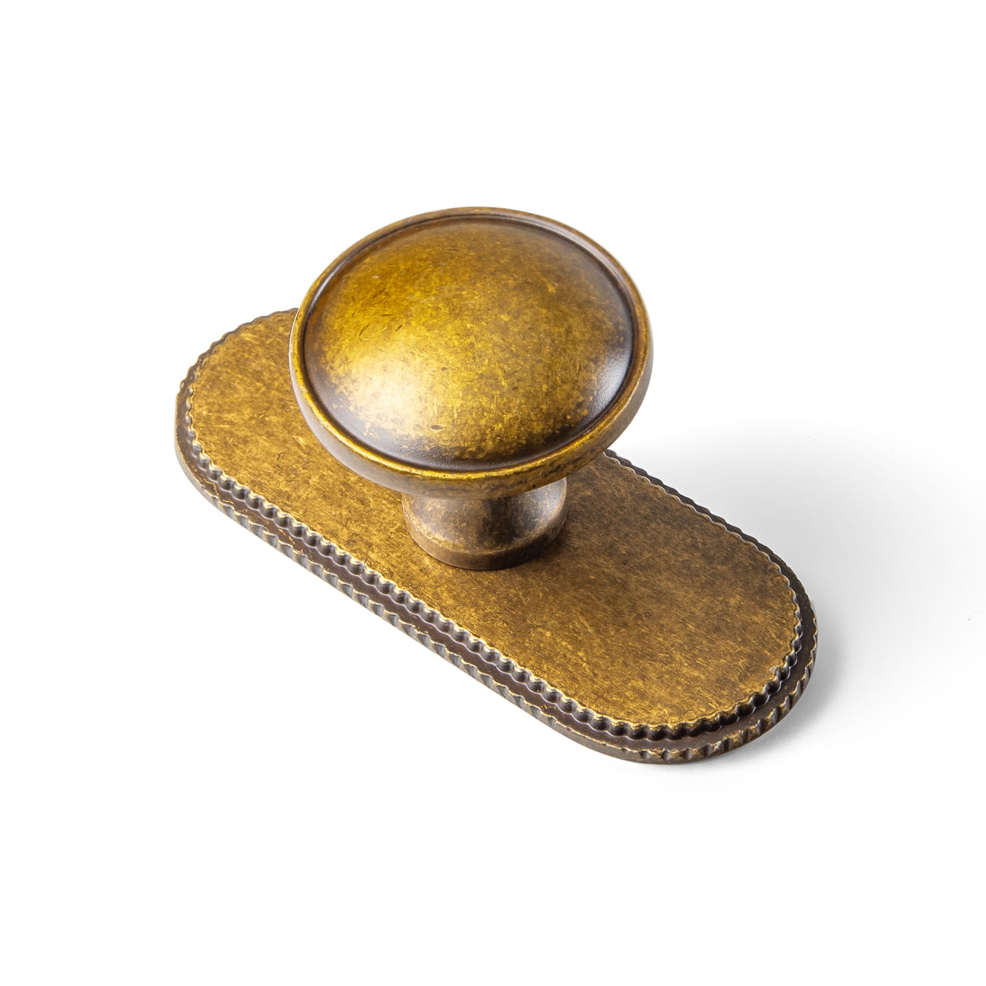 Goo-Ki Antique Brass / G019 / 6 Pack Antique Brass Cabinet Knobs Zinc Alloy Round Drawer Pulls with Vintage Patina Finish Retro Furniture Hardware