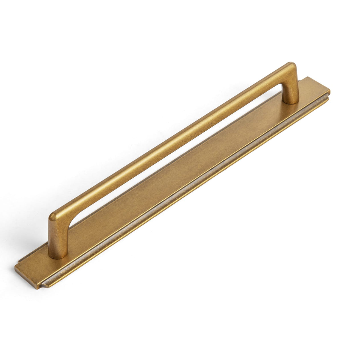 Goo-Ki Antique Brass / G020 / 7.6'' Hole Center 2 Pack Classic Cabinet Bar Pulls with Back Plate Zinc Alloy Cabinet Handle with Long Back Plate