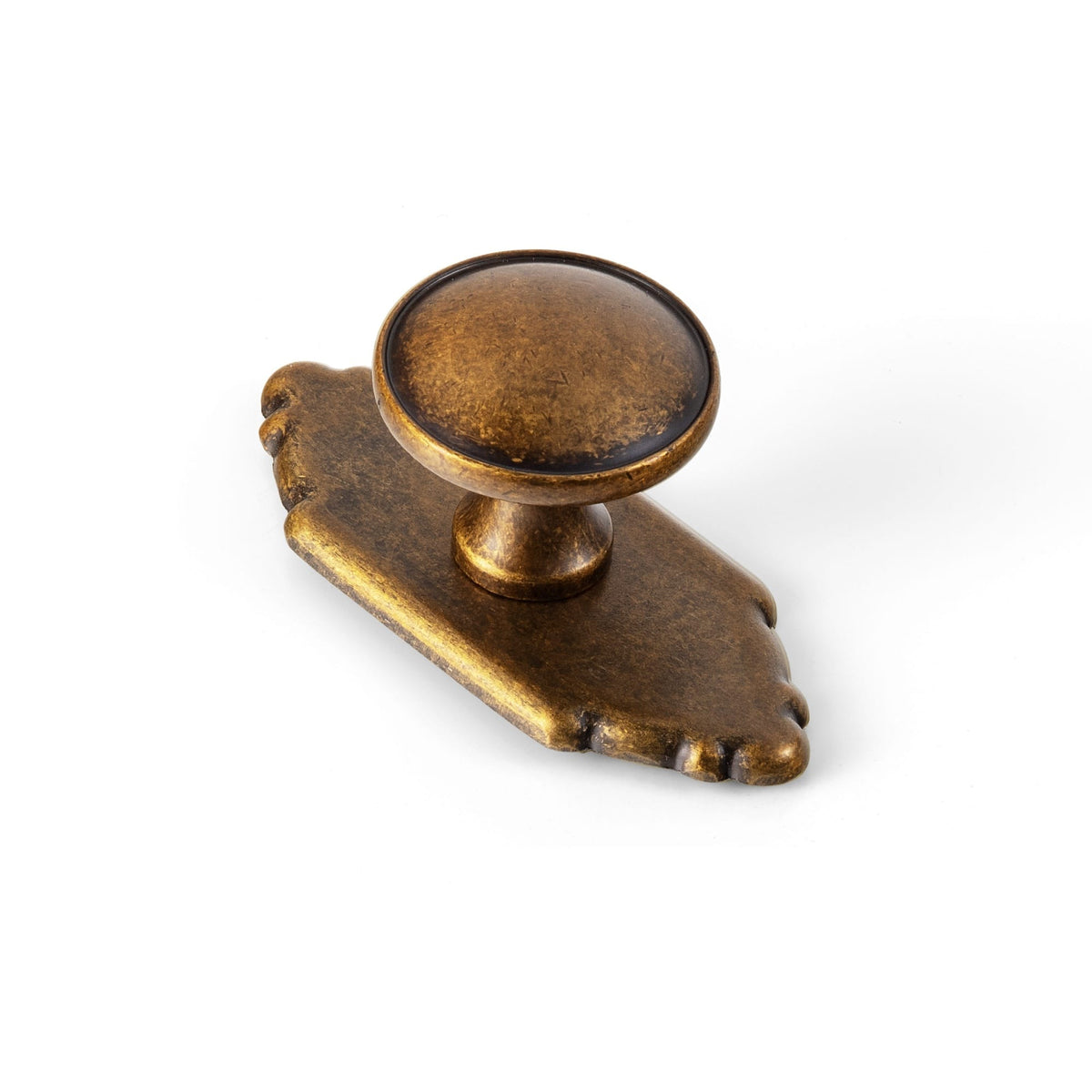 Goo-Ki Antique Brass / G024 / 6 Pack Antique Brass Cabinet Knobs Zinc Alloy Round Drawer Pulls with Vintage Patina Finish Retro Furniture Hardware