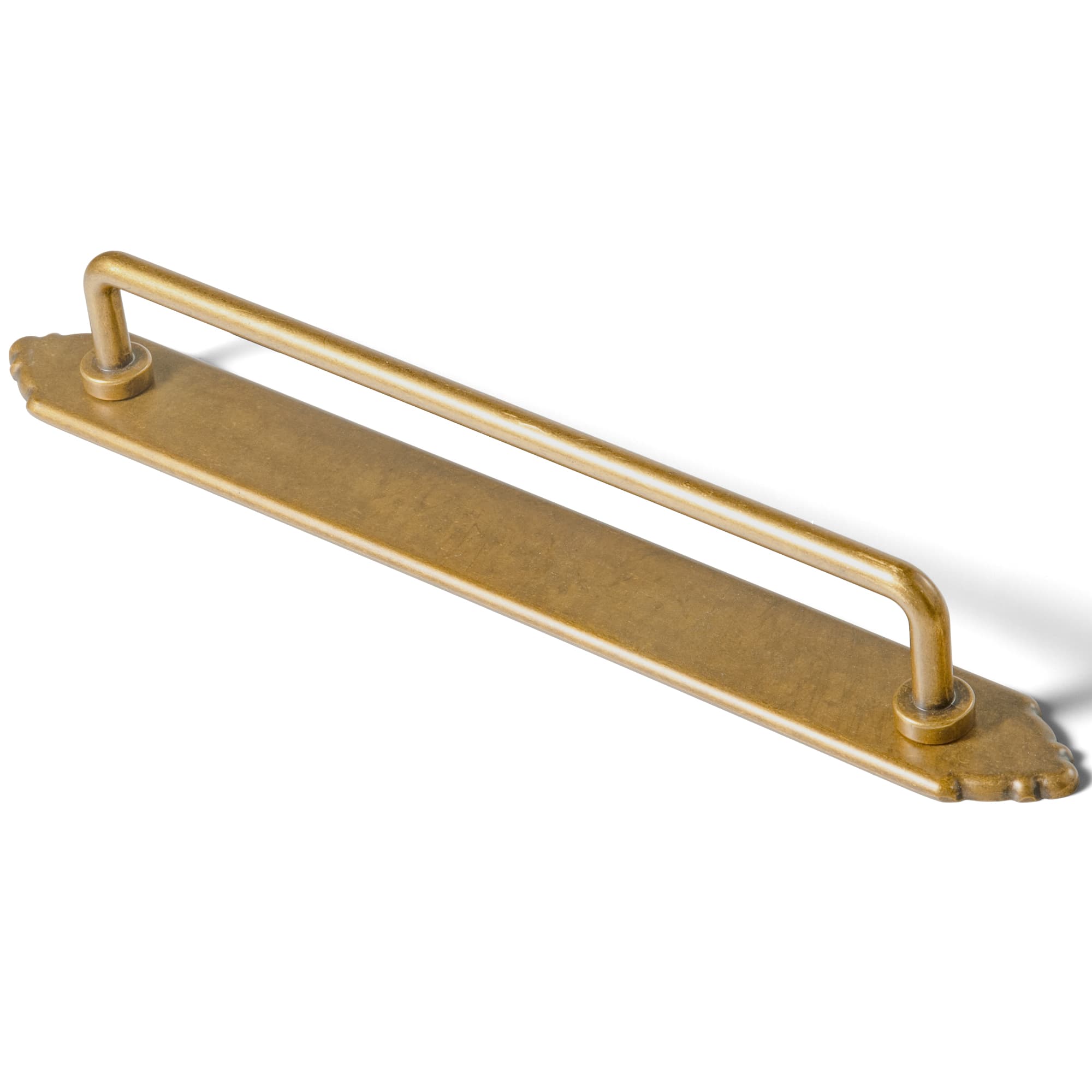 Goo-Ki Antique Brass / G024 / 7.6'' Hole Center 2 Pack Cabinet Bar Pulls with Back Plate Vintage Drawer Handles Home Improvement Hardware