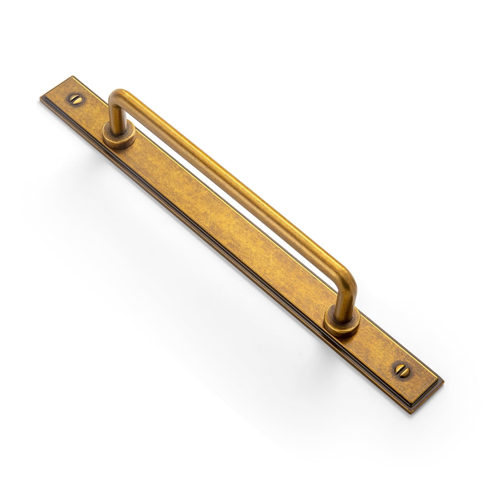 Goo-Ki Antique Brass / G026 / 5'' Hole Center 2 Pack Cabinet Bar Pulls with Back Plate Vintage Drawer Handles Home Improvement Hardware