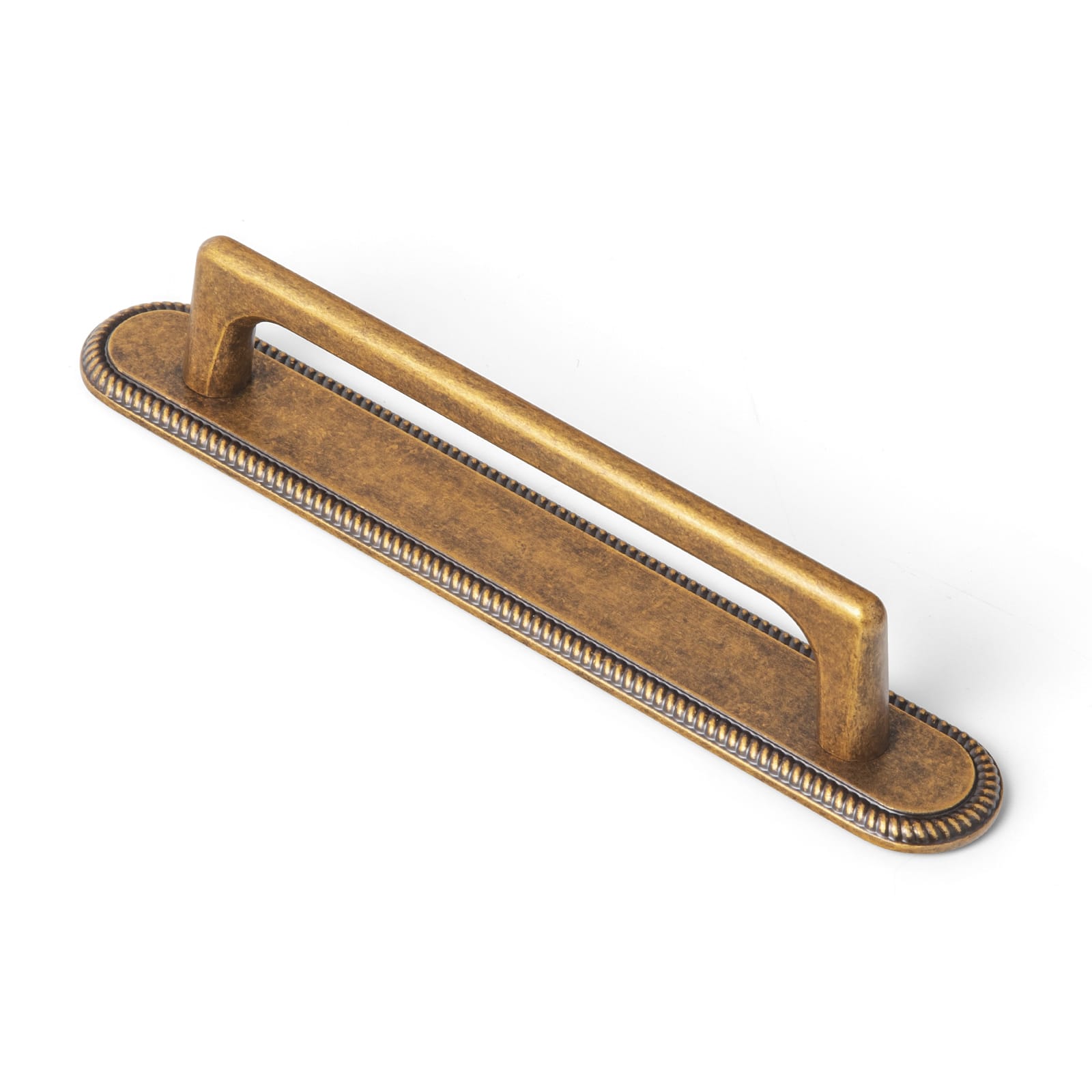 Goo-Ki Antique Brass / G027 / 5'' Hole Center 2 Pack Classic Cabinet Bar Pulls with Back Plate Zinc Alloy Cabinet Handle with Long Back Plate