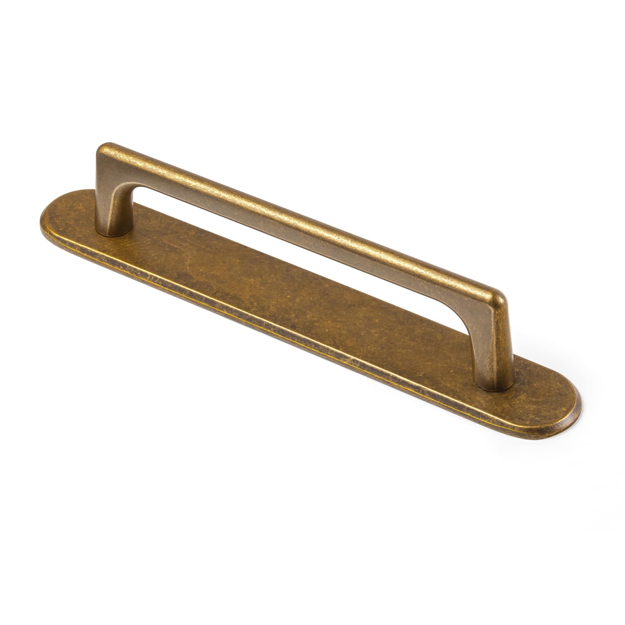 Goo-Ki Antique Brass / G028 / 5'' Hole Center 2 Pack Classic Cabinet Bar Pulls with Back Plate Zinc Alloy Cabinet Handle with Long Back Plate