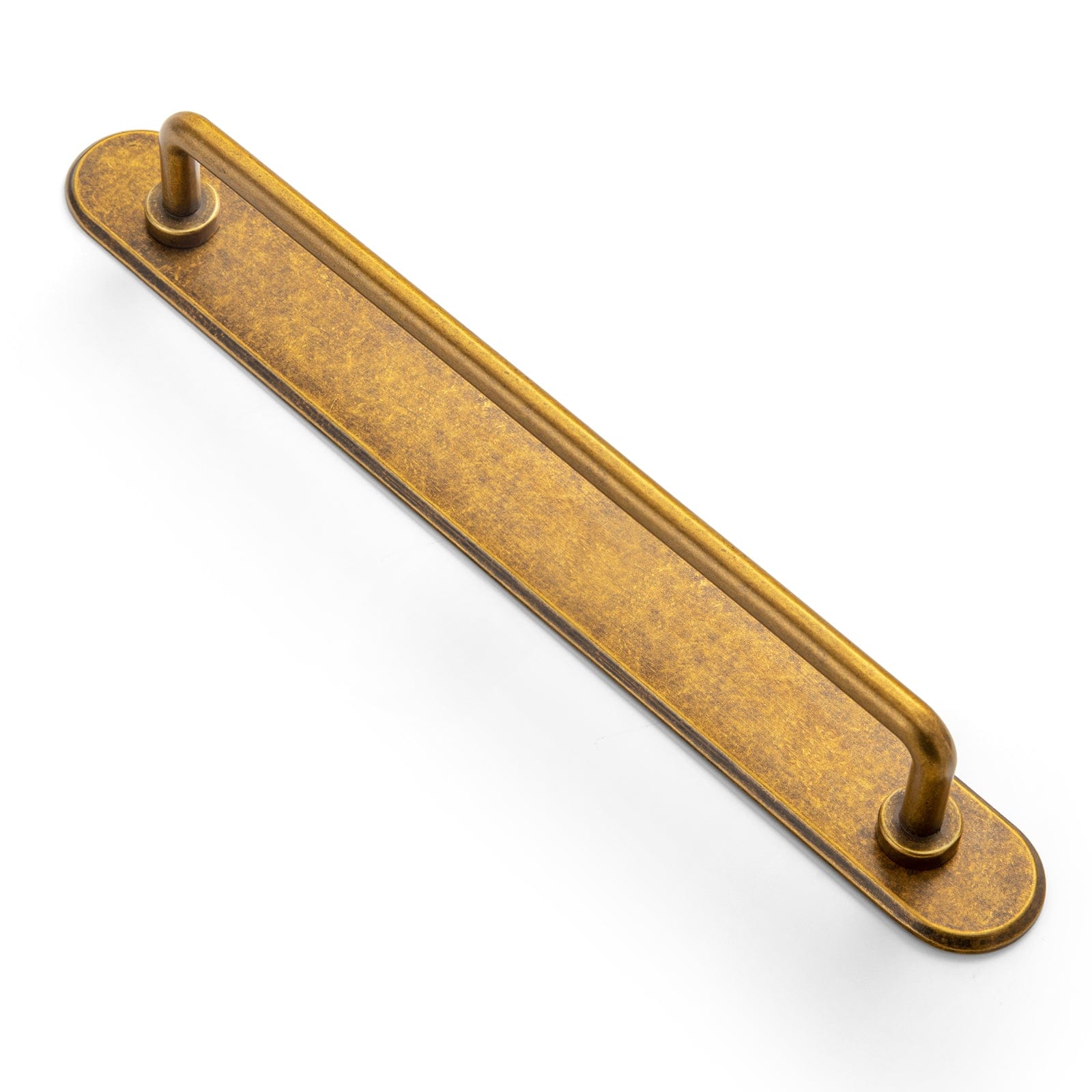 Goo-Ki Antique Brass / G028 / 7.6'' Hole Center 2 Pack Cabinet Bar Pulls with Back Plate Vintage Drawer Handles Home Improvement Hardware