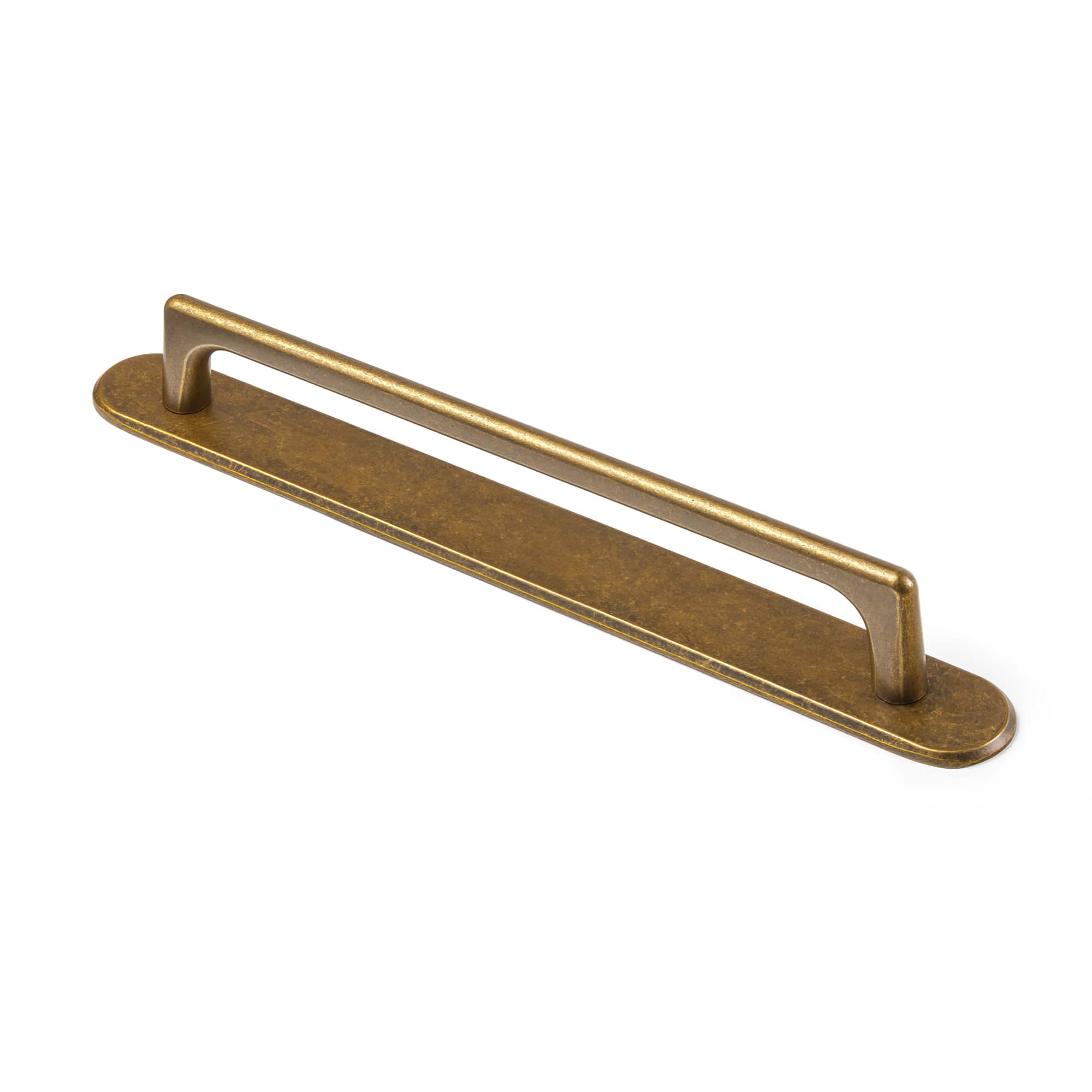 Goo-Ki Antique Brass / G028 / 7.6'' Hole Center 2 Pack Classic Cabinet Bar Pulls with Back Plate Zinc Alloy Cabinet Handle with Long Back Plate