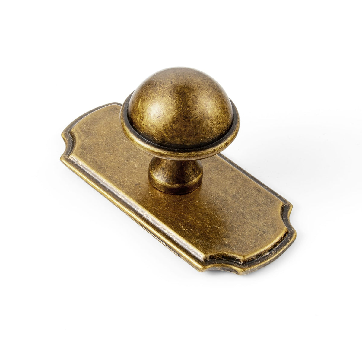 Goo-Ki Antique Brass / G031 / 6 Pack Mushroom Dome Zinc Alloy Cabinet Knobs, Classic Bulb Round Drawer Knob for Vanity Furniture Hardware