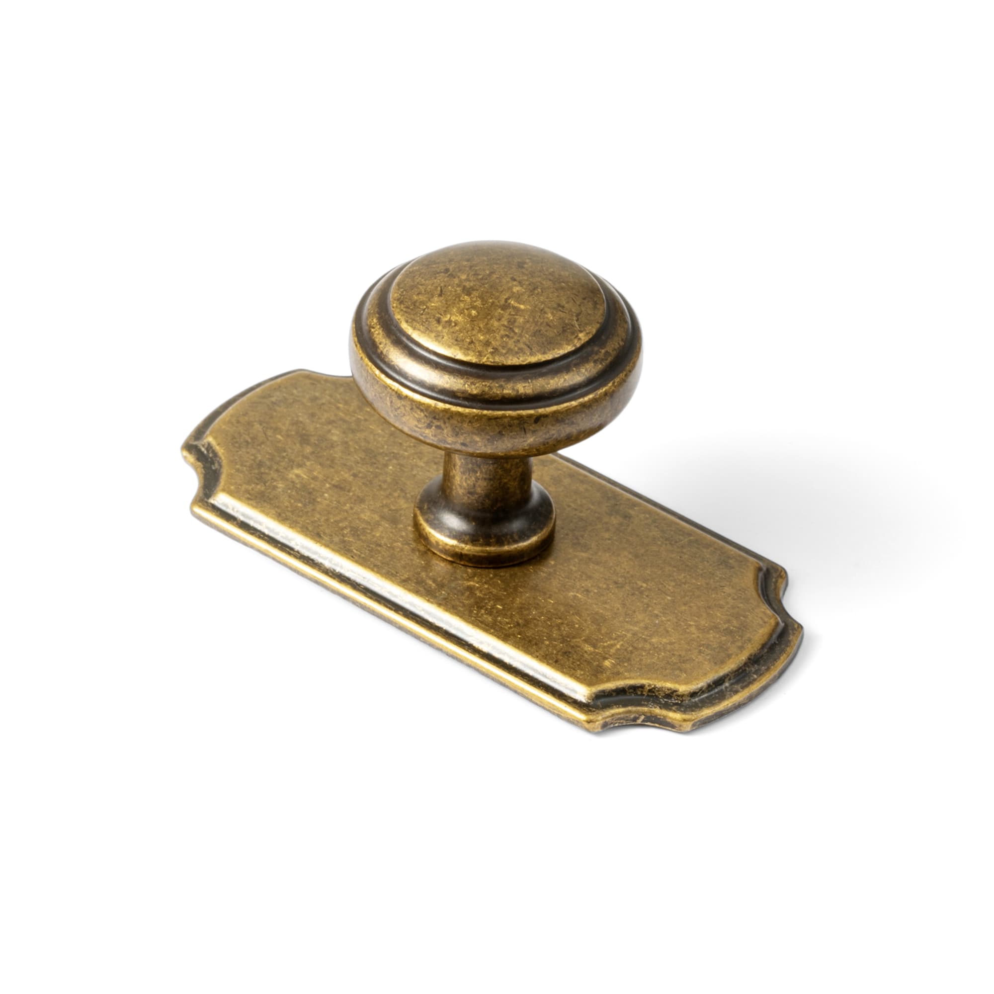 Goo-Ki Antique Brass / G031 / 6 Pack Round Mushroom Cabinet Knobs, Solid Zinc Alloy Single Hole Drawer Knobs, Vintage Furniture Hardware