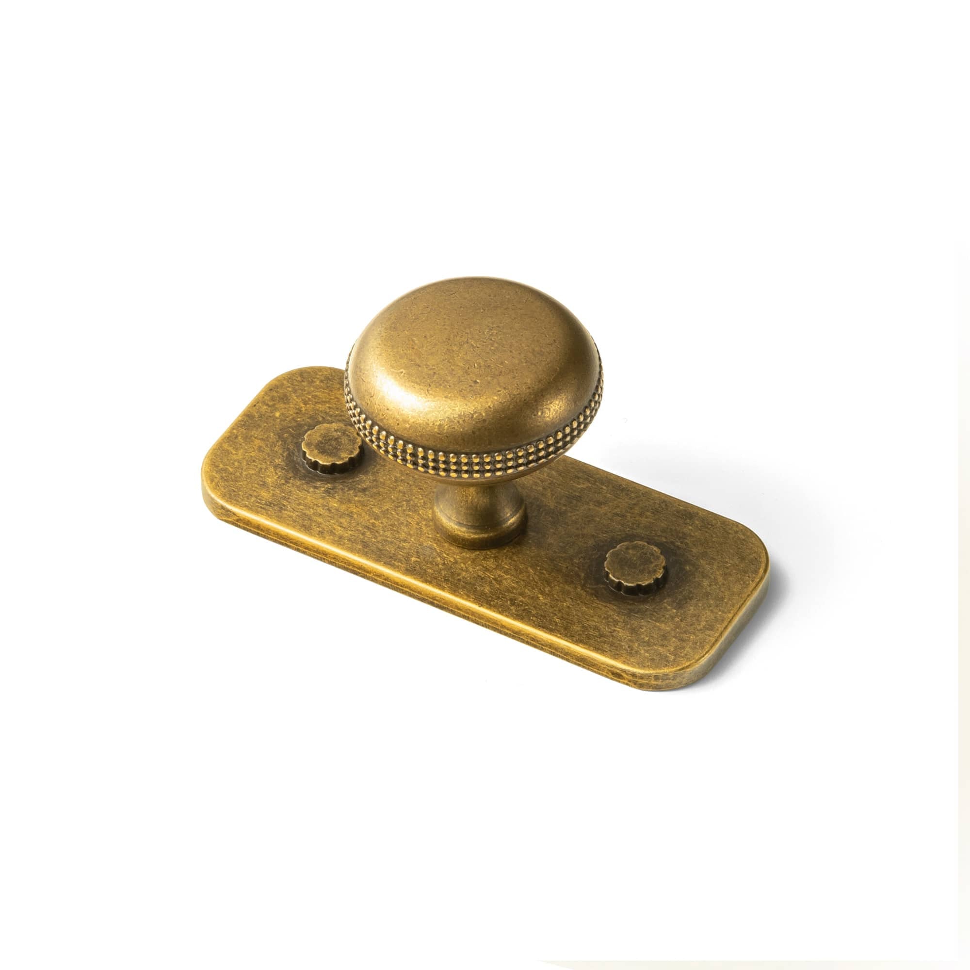 Goo-Ki Antique Brass / G032 / 6 Pack Farmhouse Rustic Round Cabinet Knobs Decorative Cabinet Knobs with Beaded Detailing