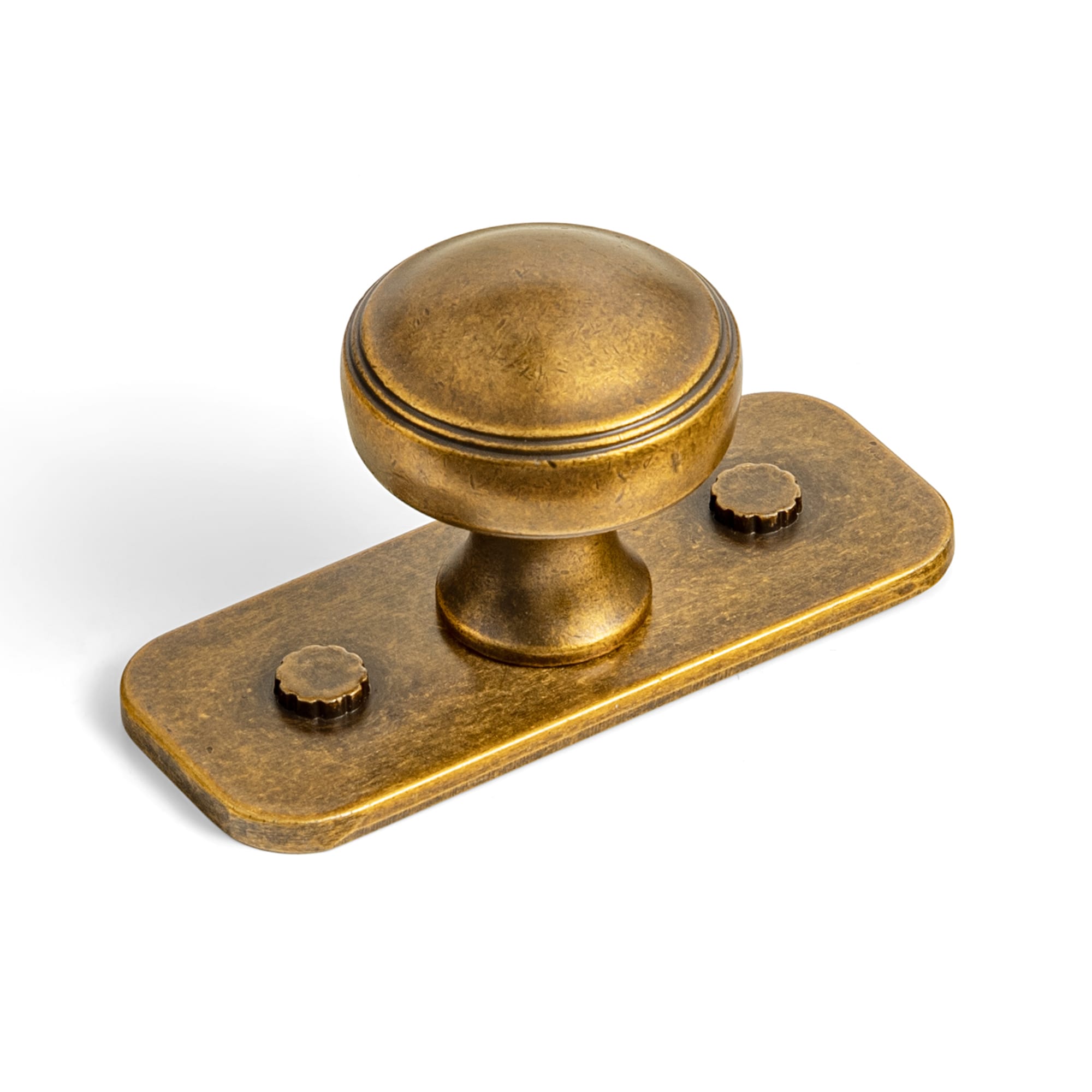 Goo-Ki Antique Brass / G032 / 6 Pack Ring-Lined Round Dome Cabinet Hardware Zinc Alloy Ball-Shaped Cabinet Knobs