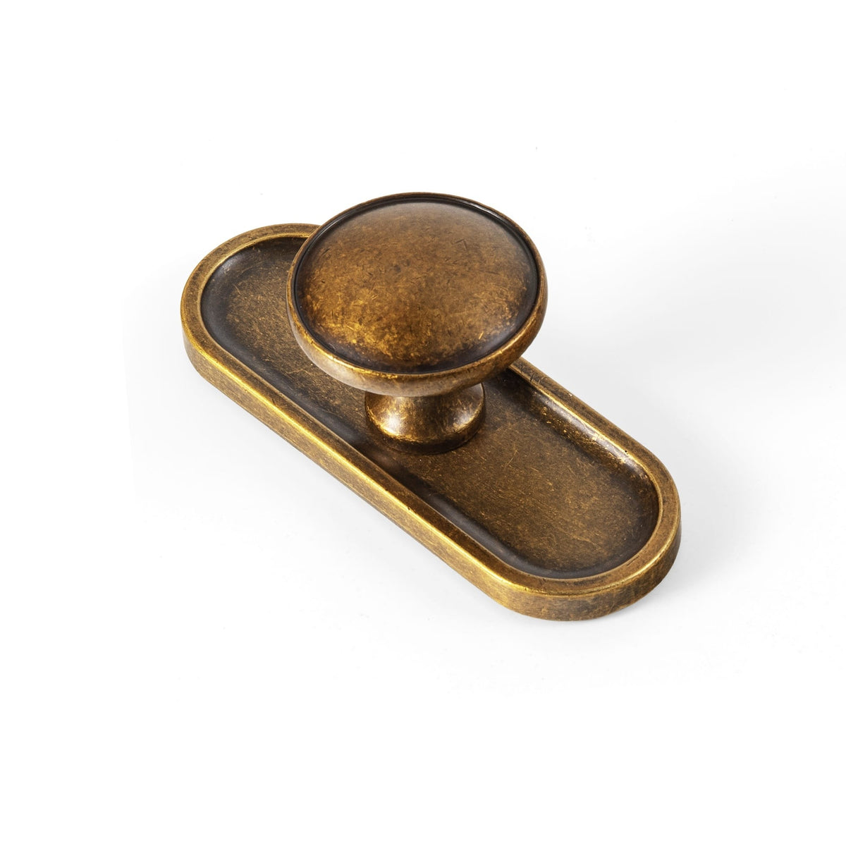 Goo-Ki Antique Brass / G033 / 6 Pack Antique Brass Cabinet Knobs Zinc Alloy Round Drawer Pulls with Vintage Patina Finish Retro Furniture Hardware